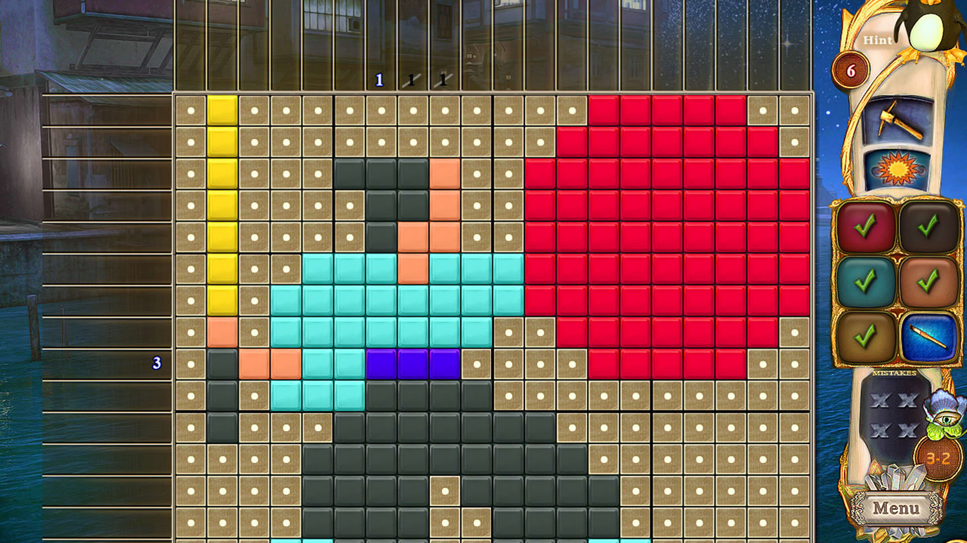 Screenshot for Fantasy Mosaics 34: Zen Garden