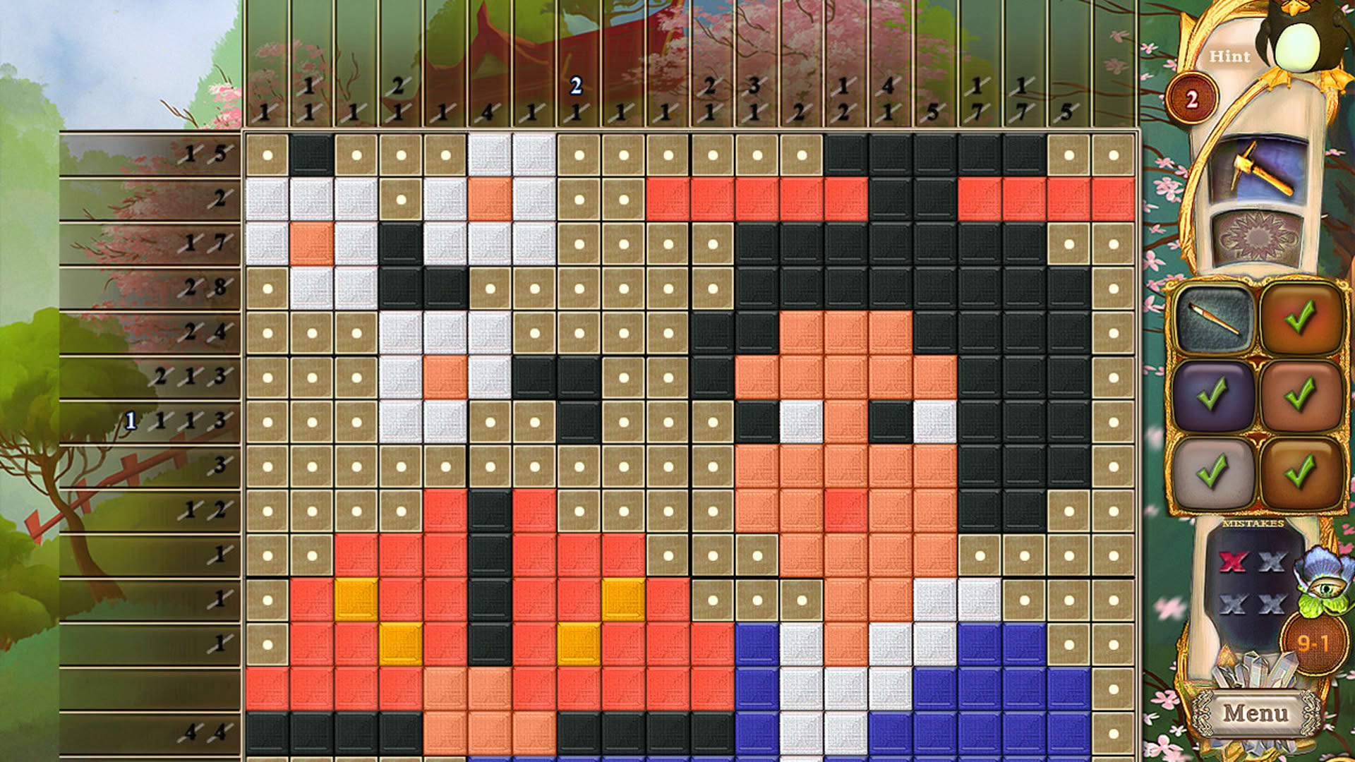 Screenshot for Fantasy Mosaics 34: Zen Garden
