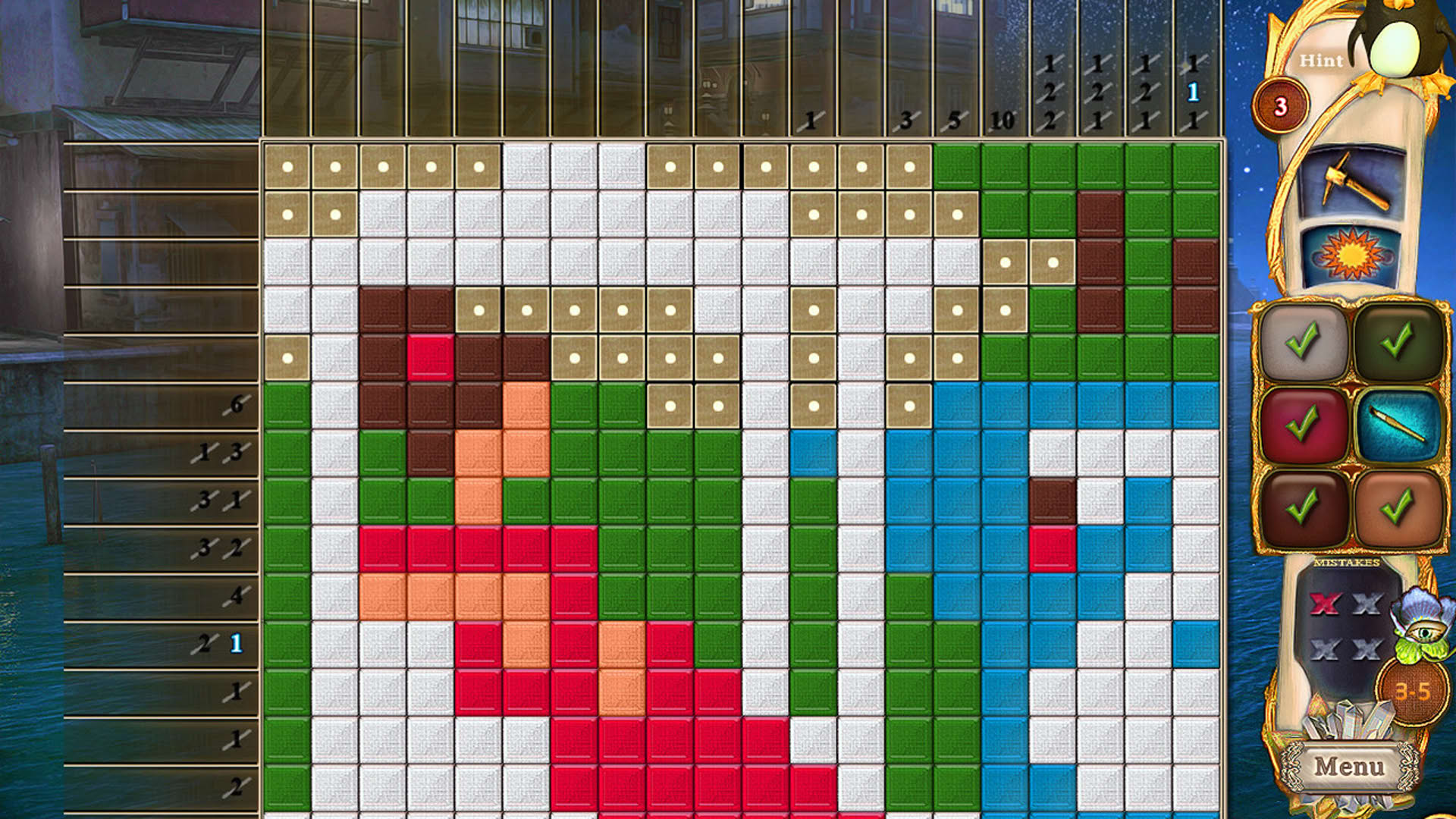 Screenshot for Fantasy Mosaics 34: Zen Garden