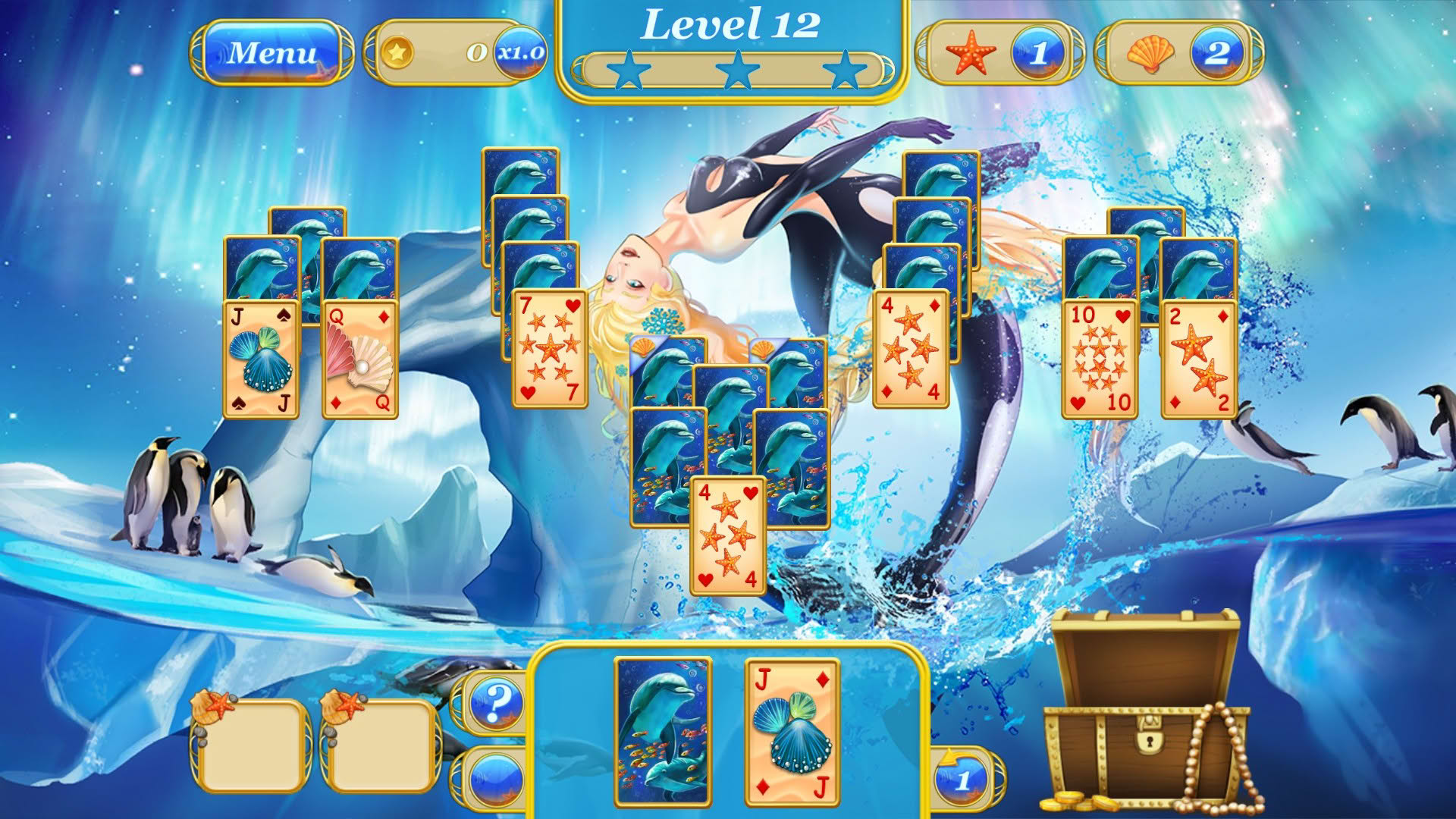 Screenshot for Maidens of the Ocean Solitaire