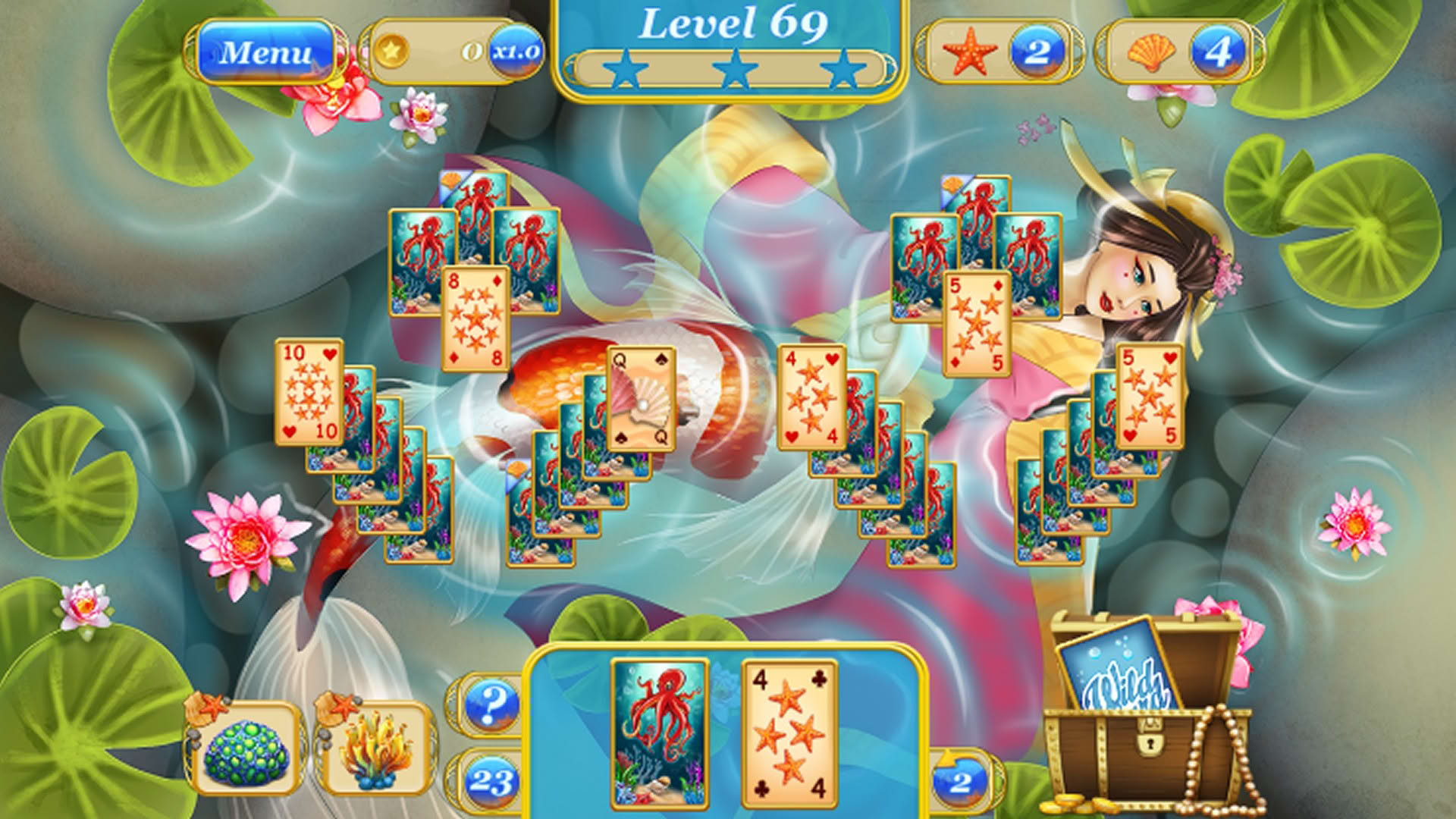 Screenshot for Maidens of the Ocean Solitaire