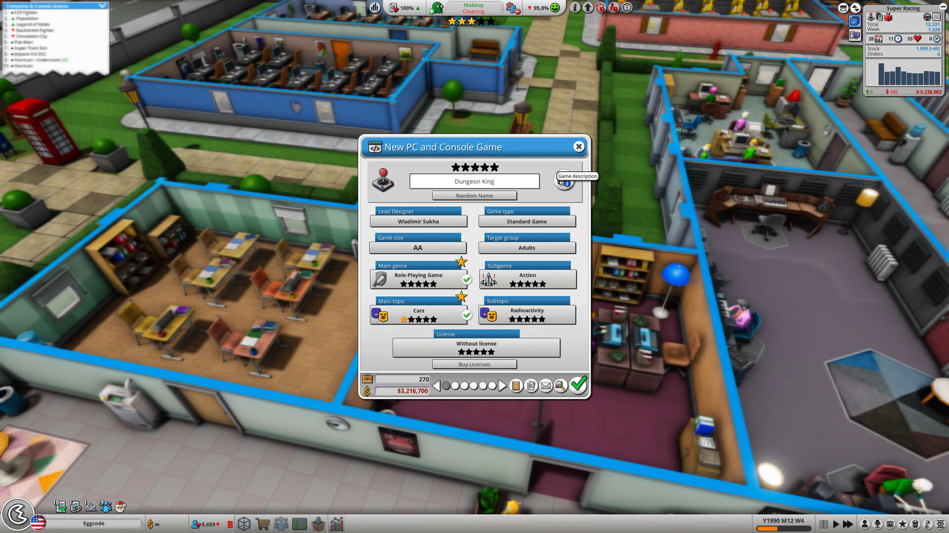 Screenshot for Mad Games Tycoon 2