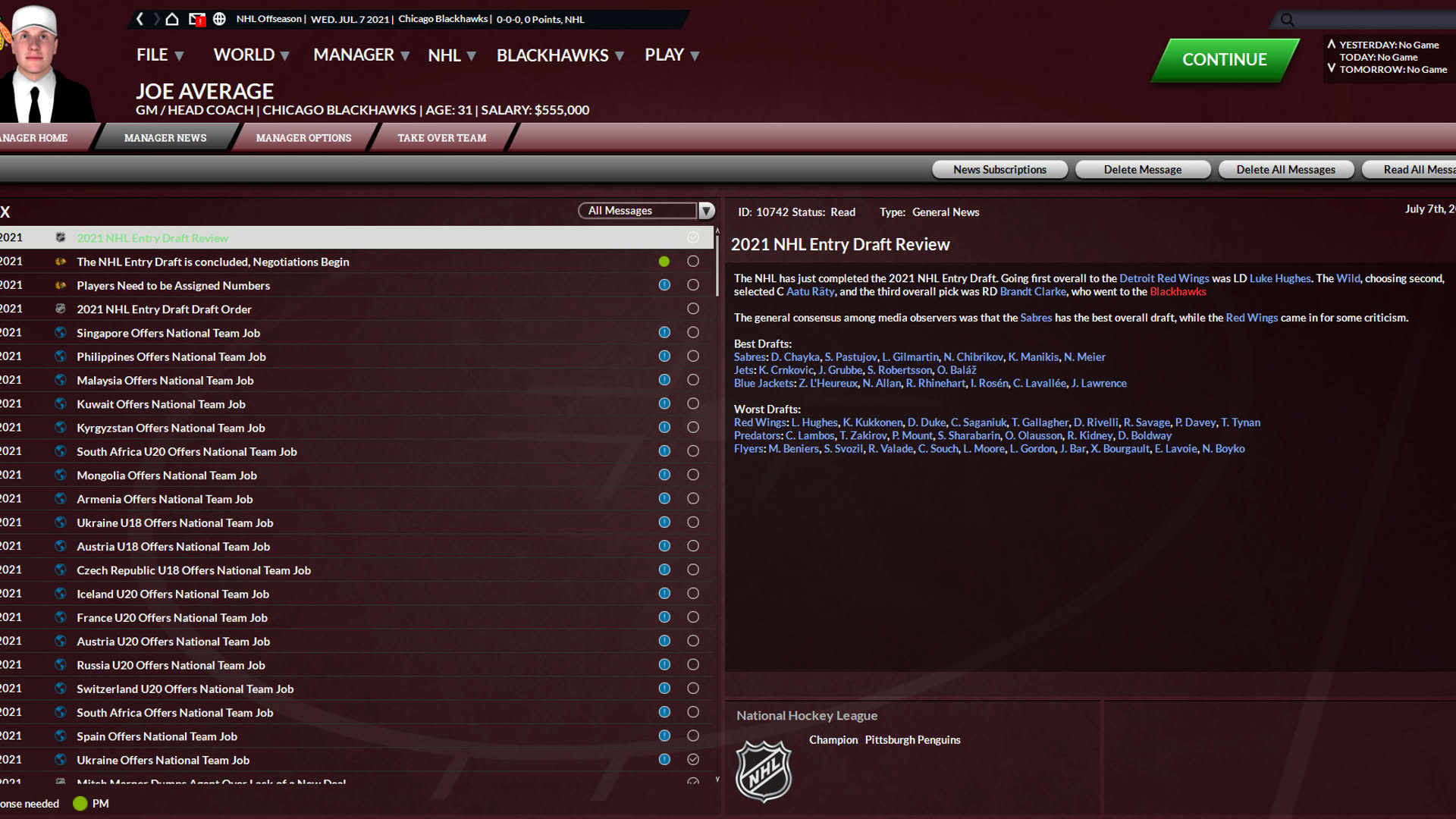 Screenshot for Franchise Hockey Manager 7