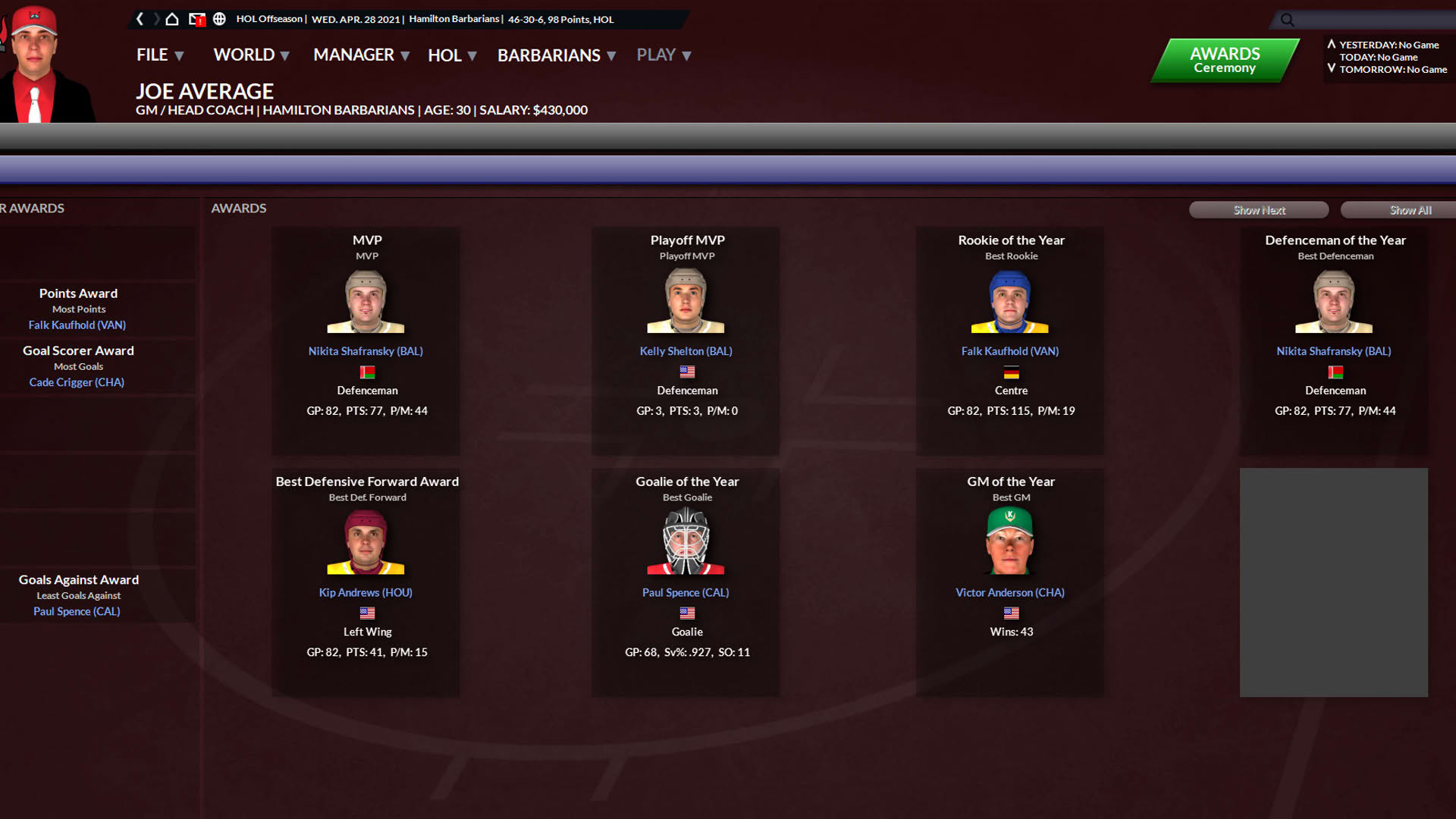 Screenshot for Franchise Hockey Manager 7