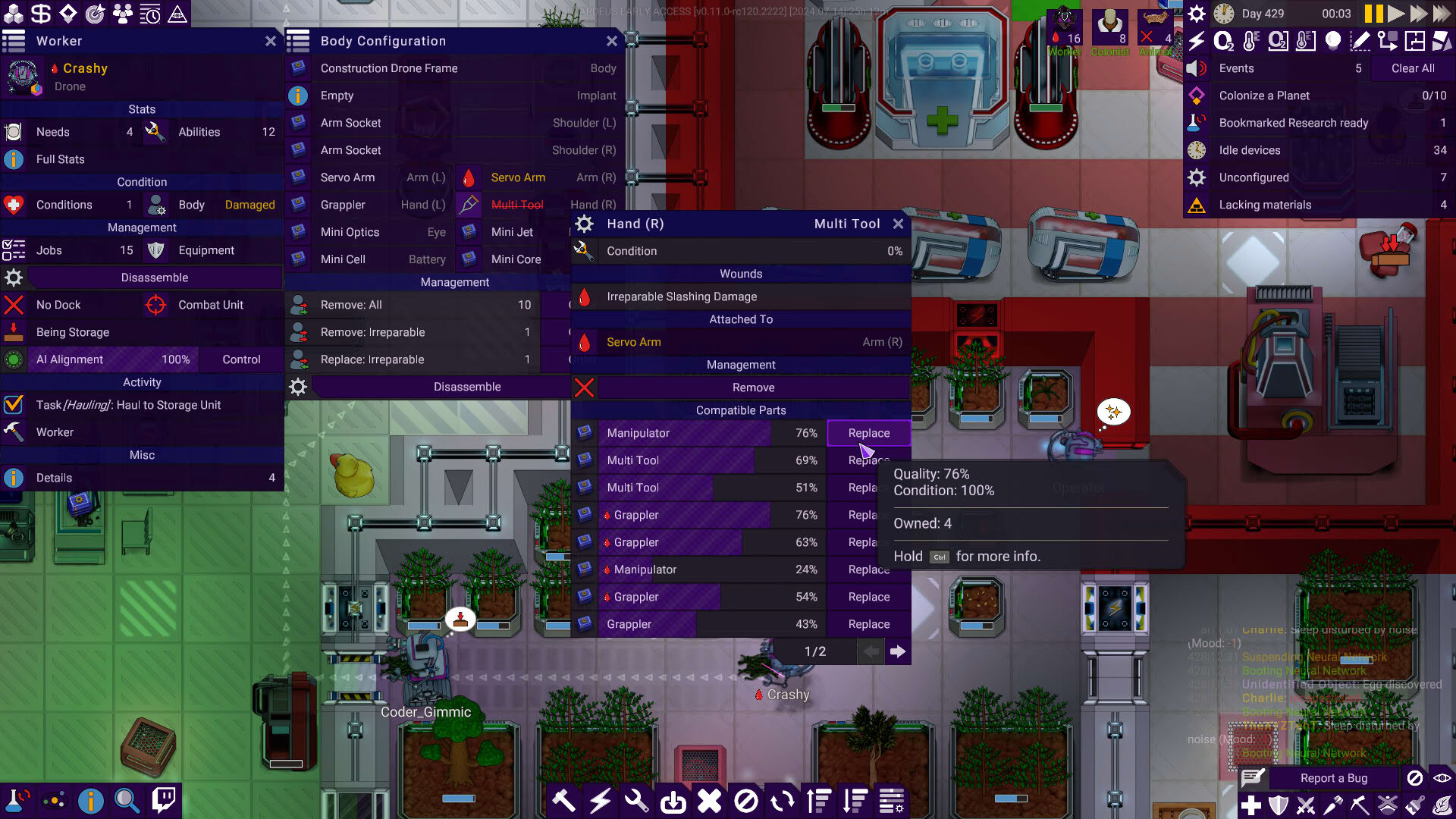 Screenshot for Stardeus