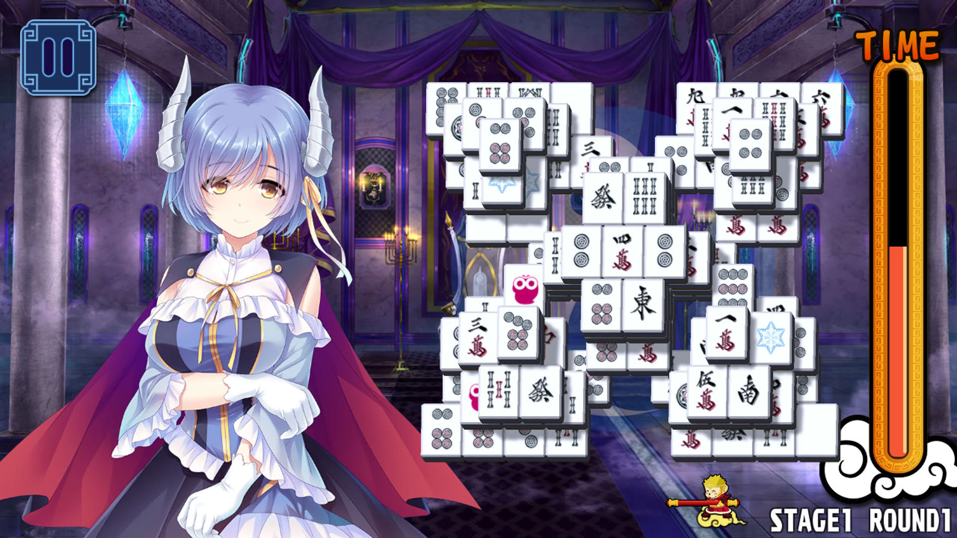 Screenshot for Pretty Girls Mahjong Solitaire: Blue