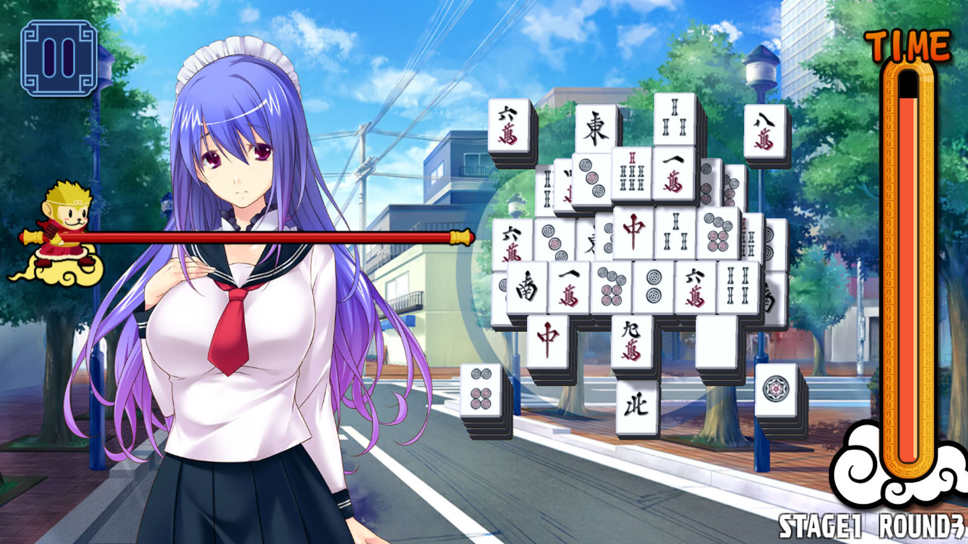 Screenshot for Pretty Girls Mahjong Solitaire: Blue