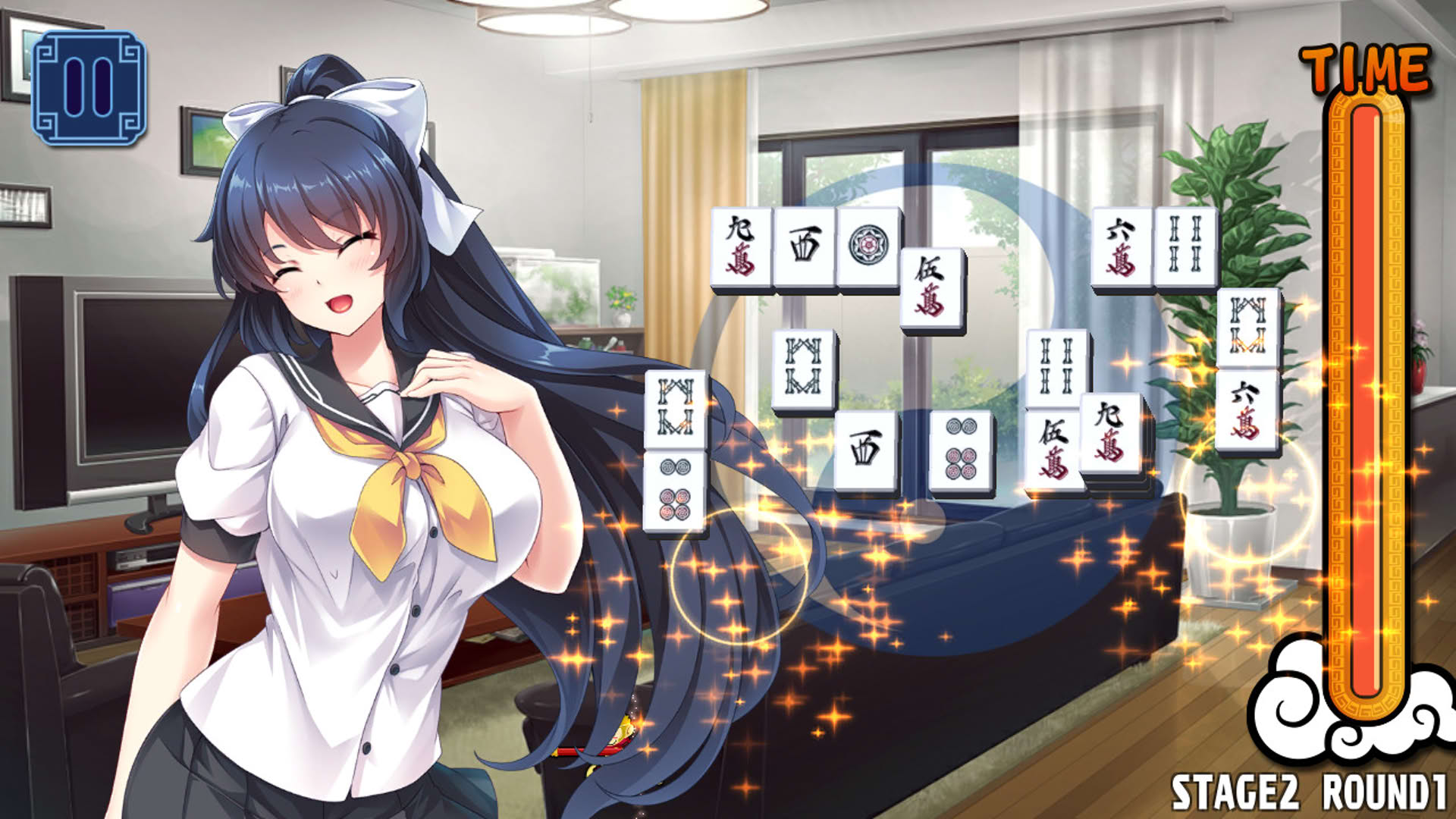 Screenshot for Pretty Girls Mahjong Solitaire: Blue