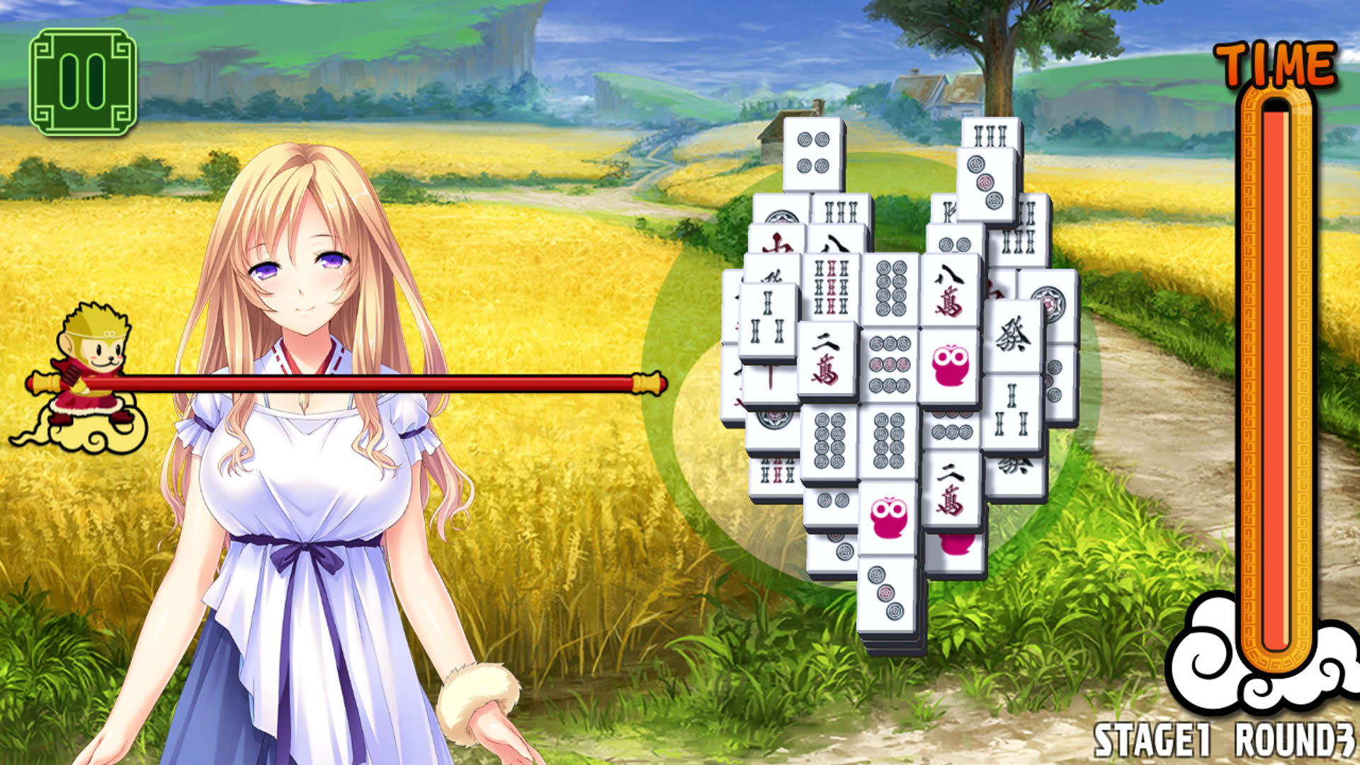 Screenshot for Pretty Girls Mahjong Solitaire: Green
