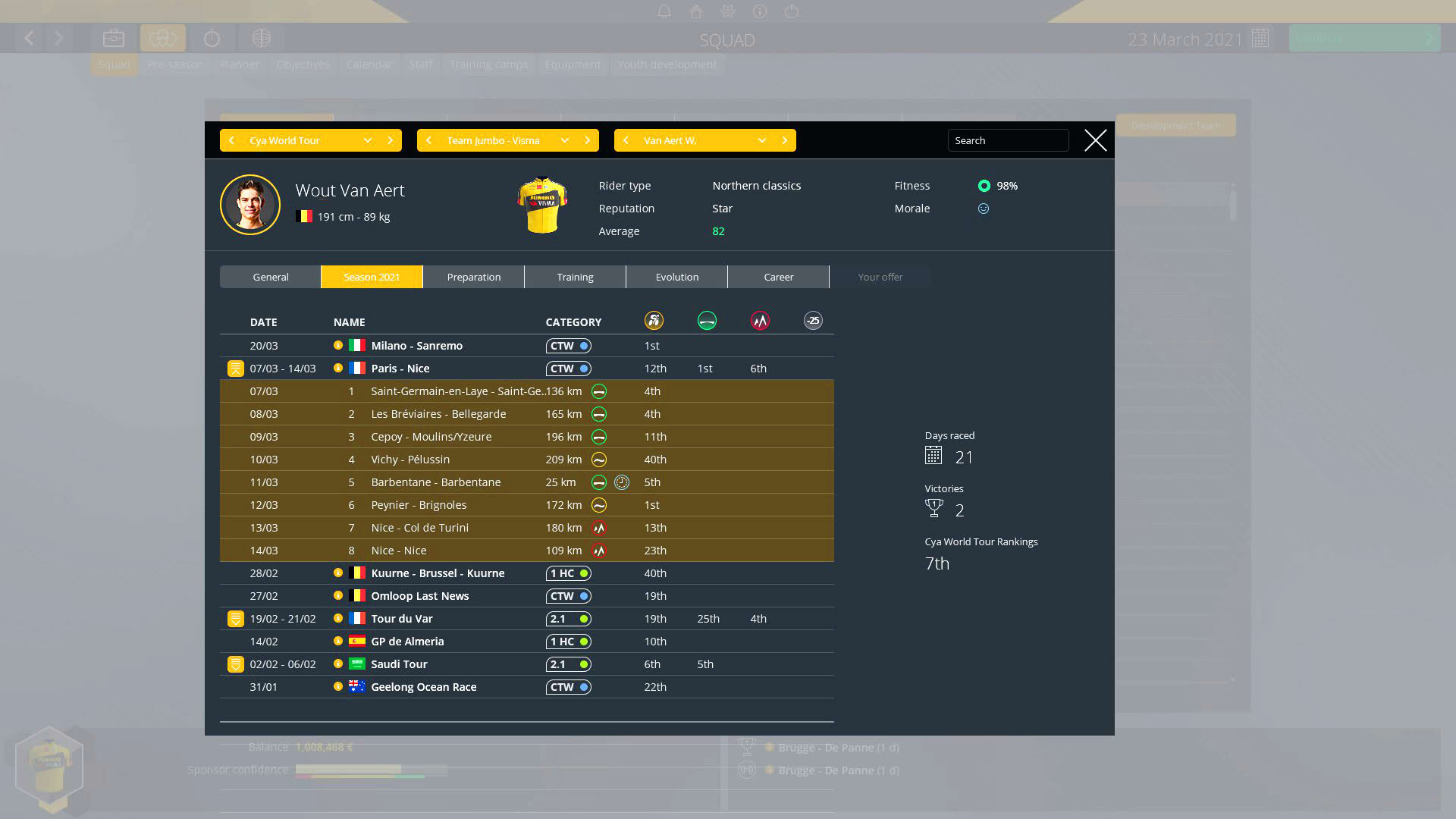 Screenshot for Pro Cycling Manager 2021