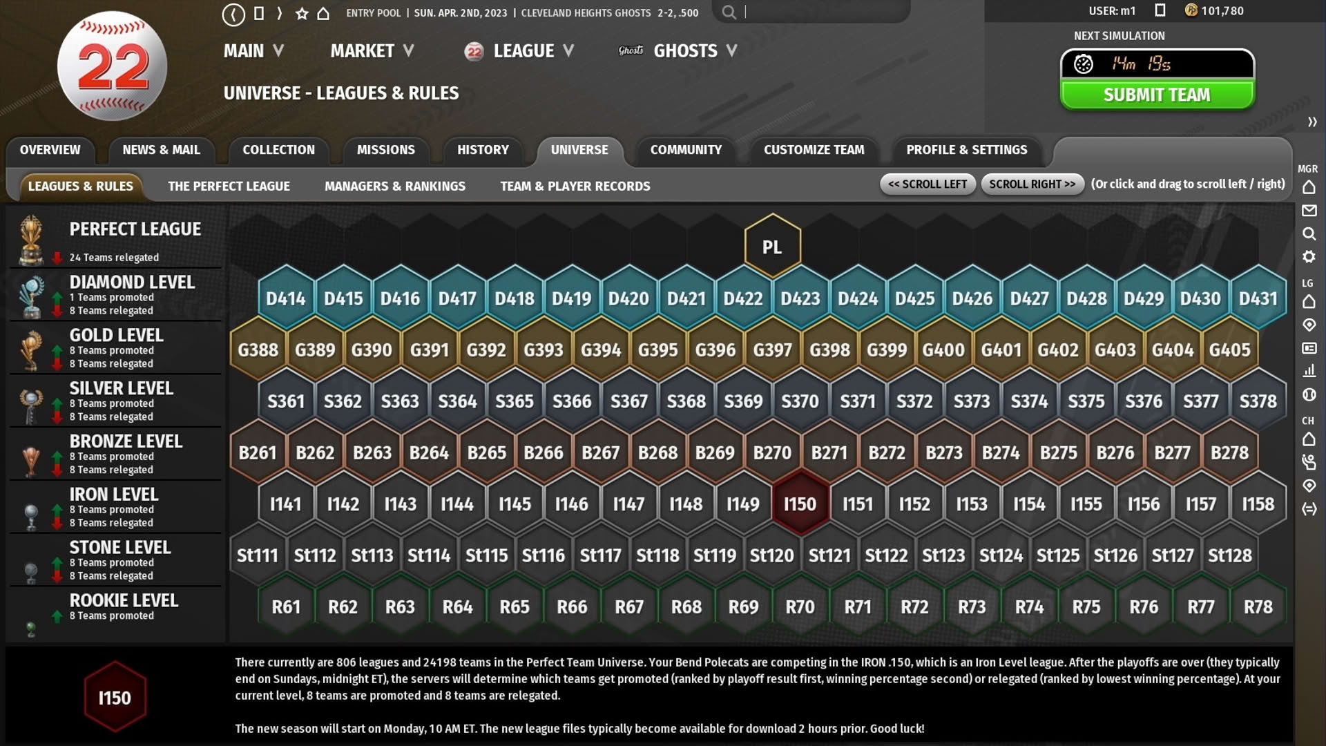 Screenshot for Out of the Park Baseball 22