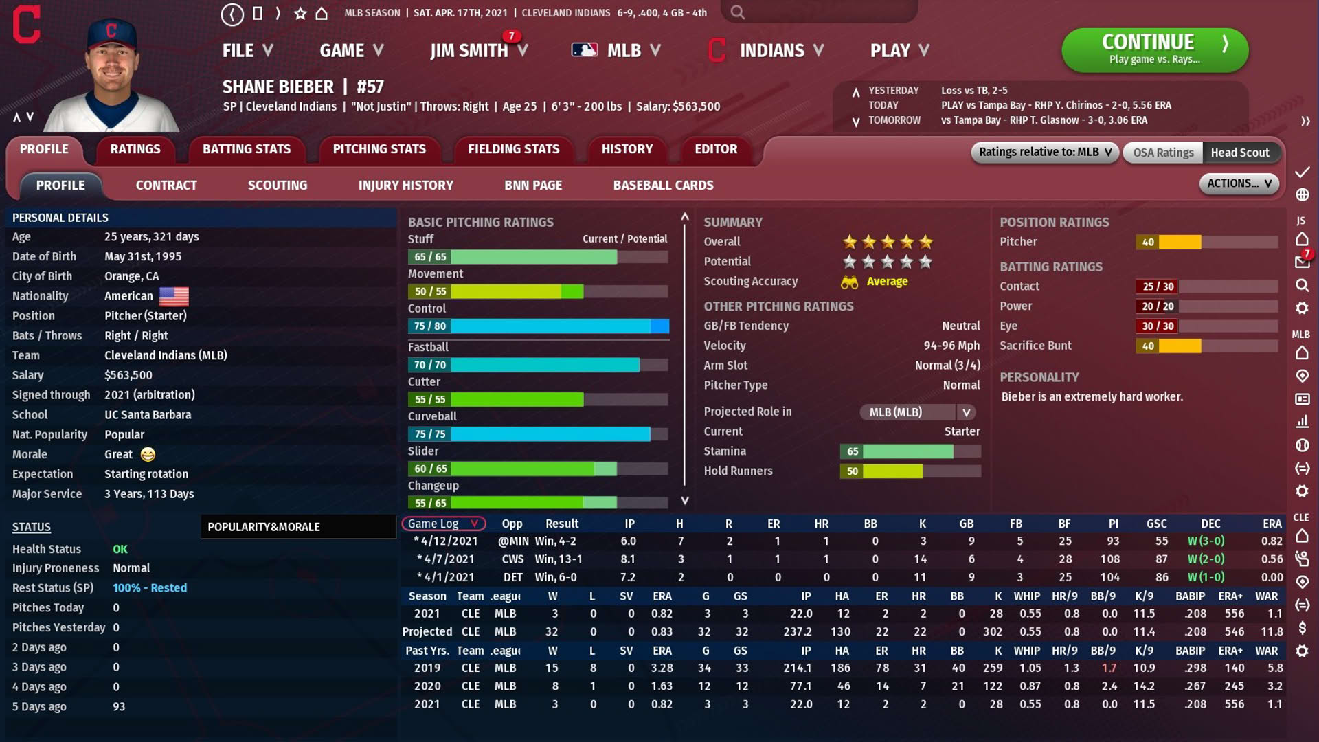 Screenshot for Out of the Park Baseball 22