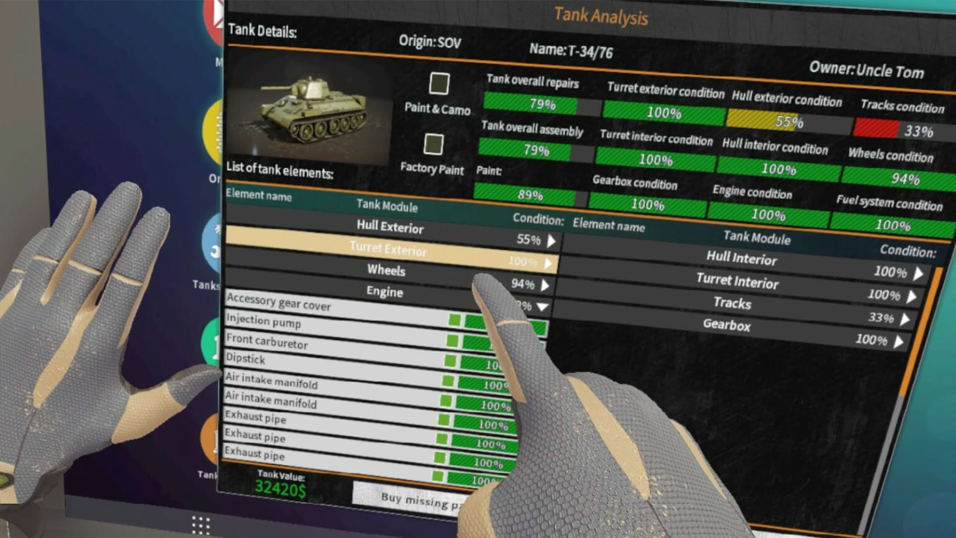 Screenshot for Tank Mechanic Simulator VR