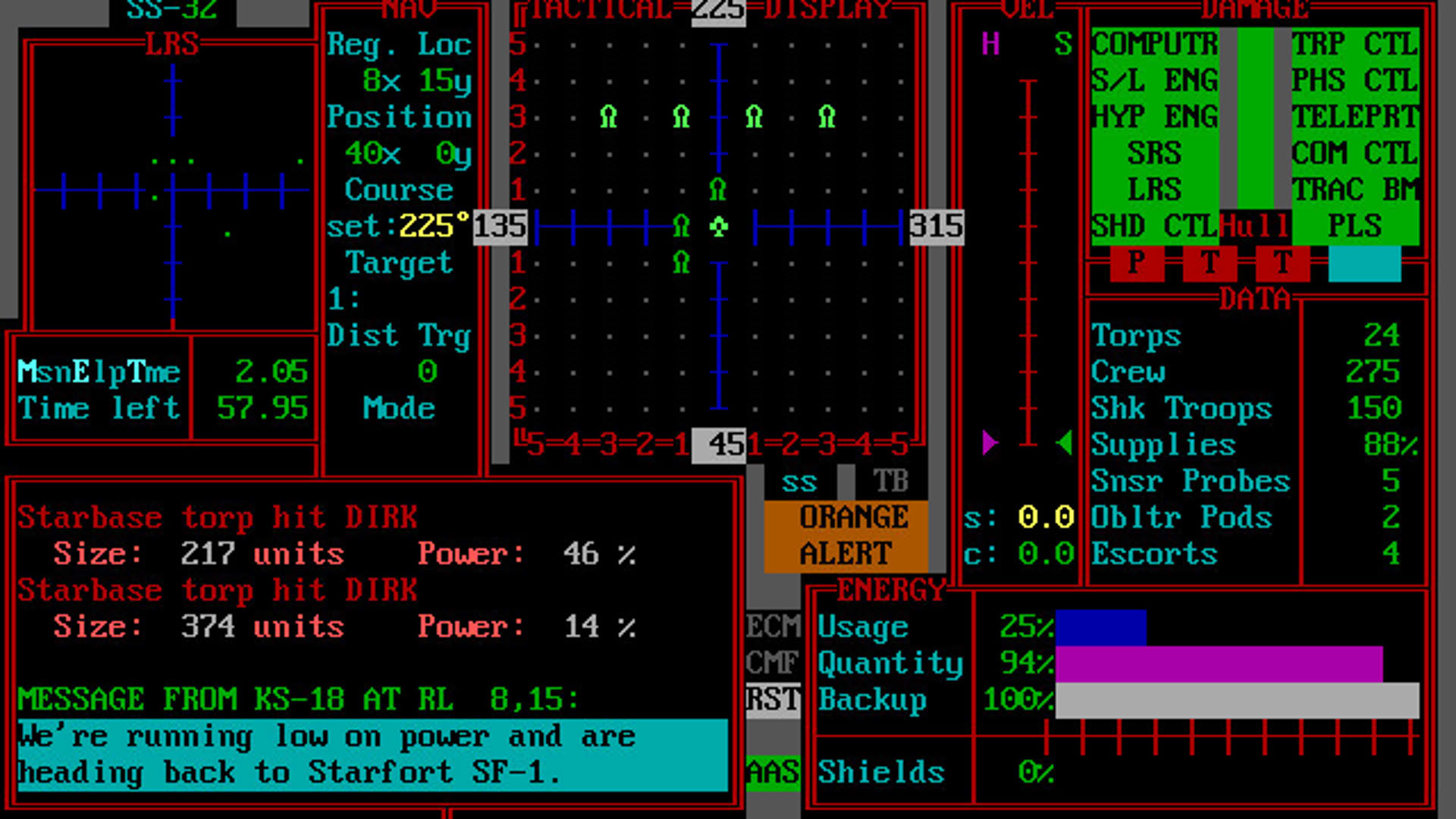 Screenshot for Star Fleet II: Krellan Commander