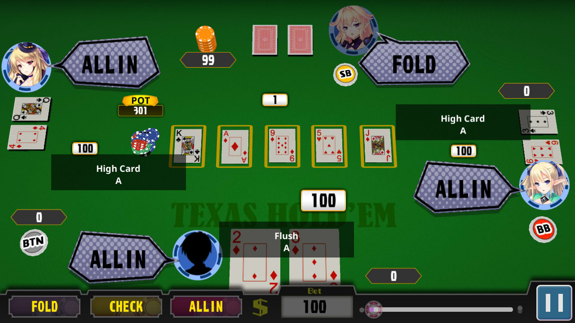 Screenshot for Poker Pretty Girls Battle: Fantasy World Edition