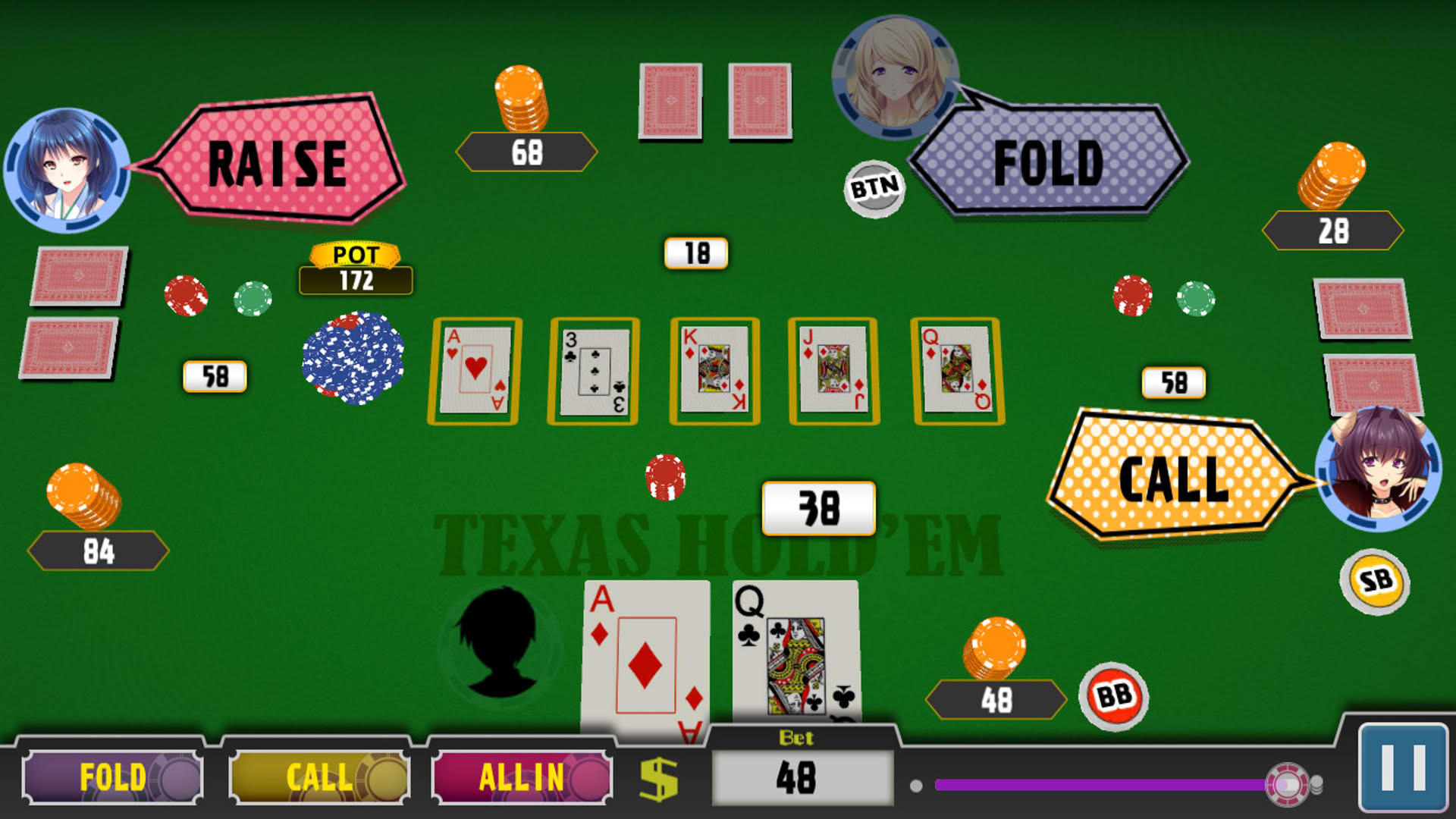 Screenshot for Poker Pretty Girls Battle: Fantasy World Edition
