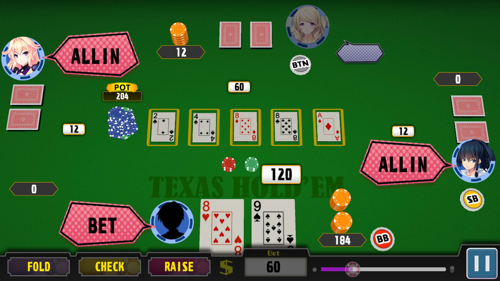 Screenshot for Poker Pretty Girls Battle: Fantasy World Edition