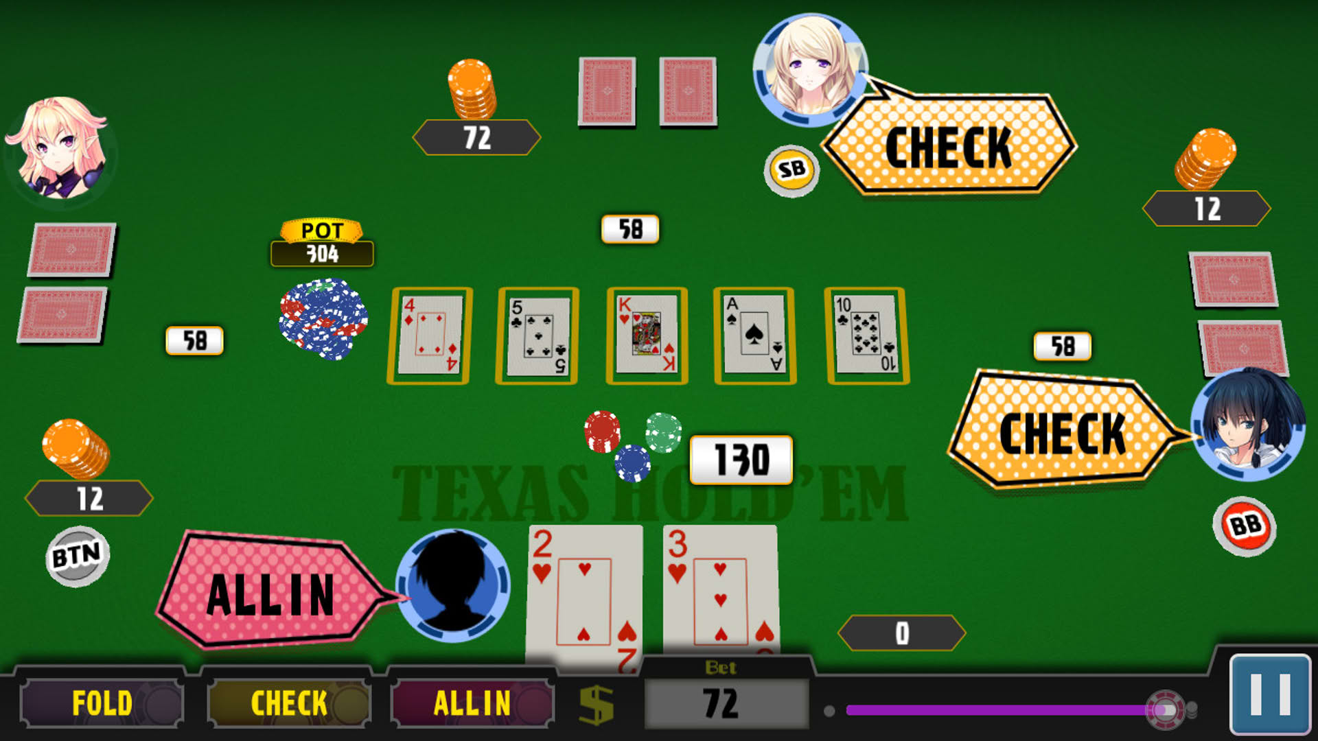 Screenshot for Poker Pretty Girls Battle: Fantasy World Edition