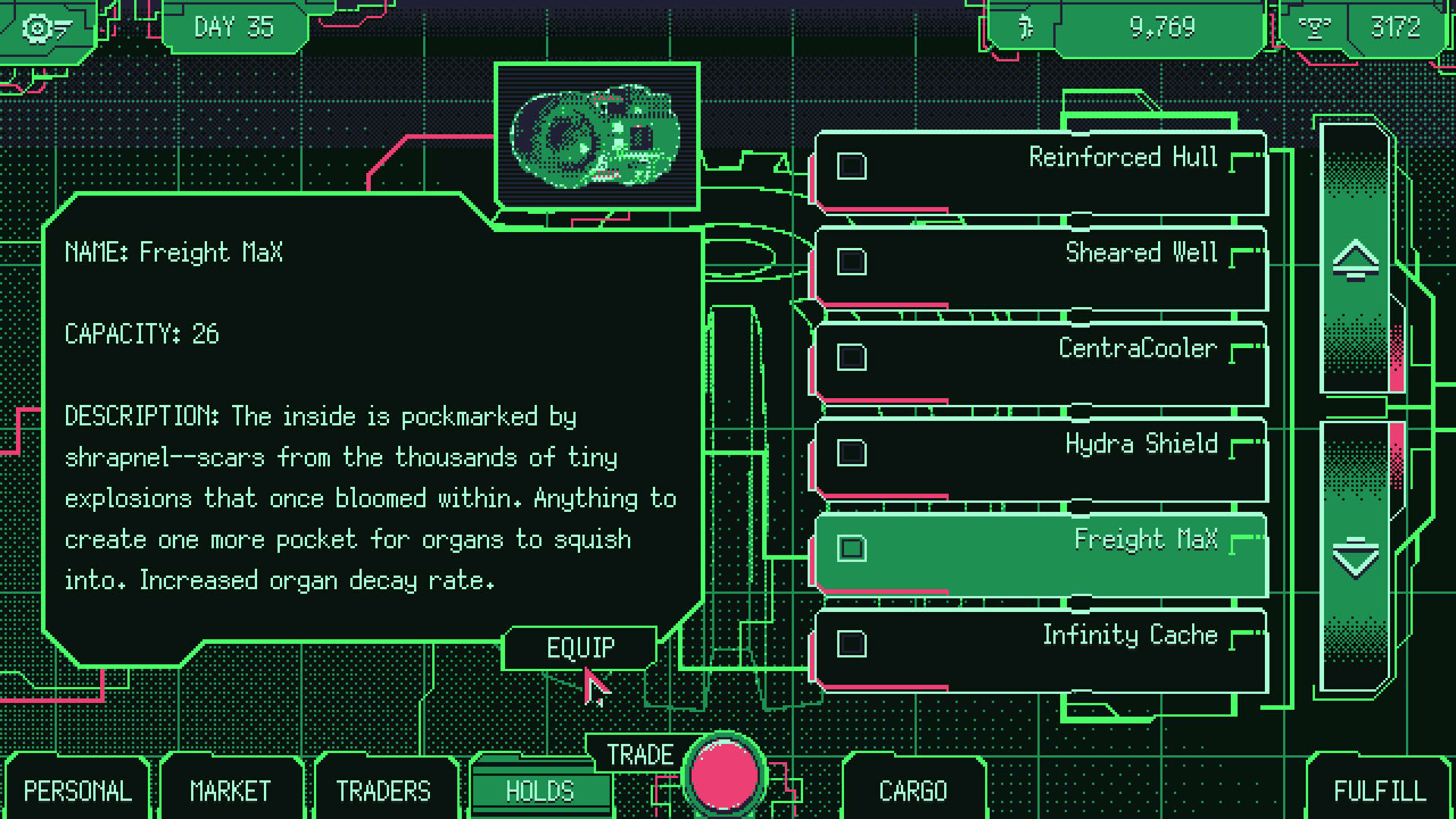 Screenshot for Space Warlord Organ Trading Simulator