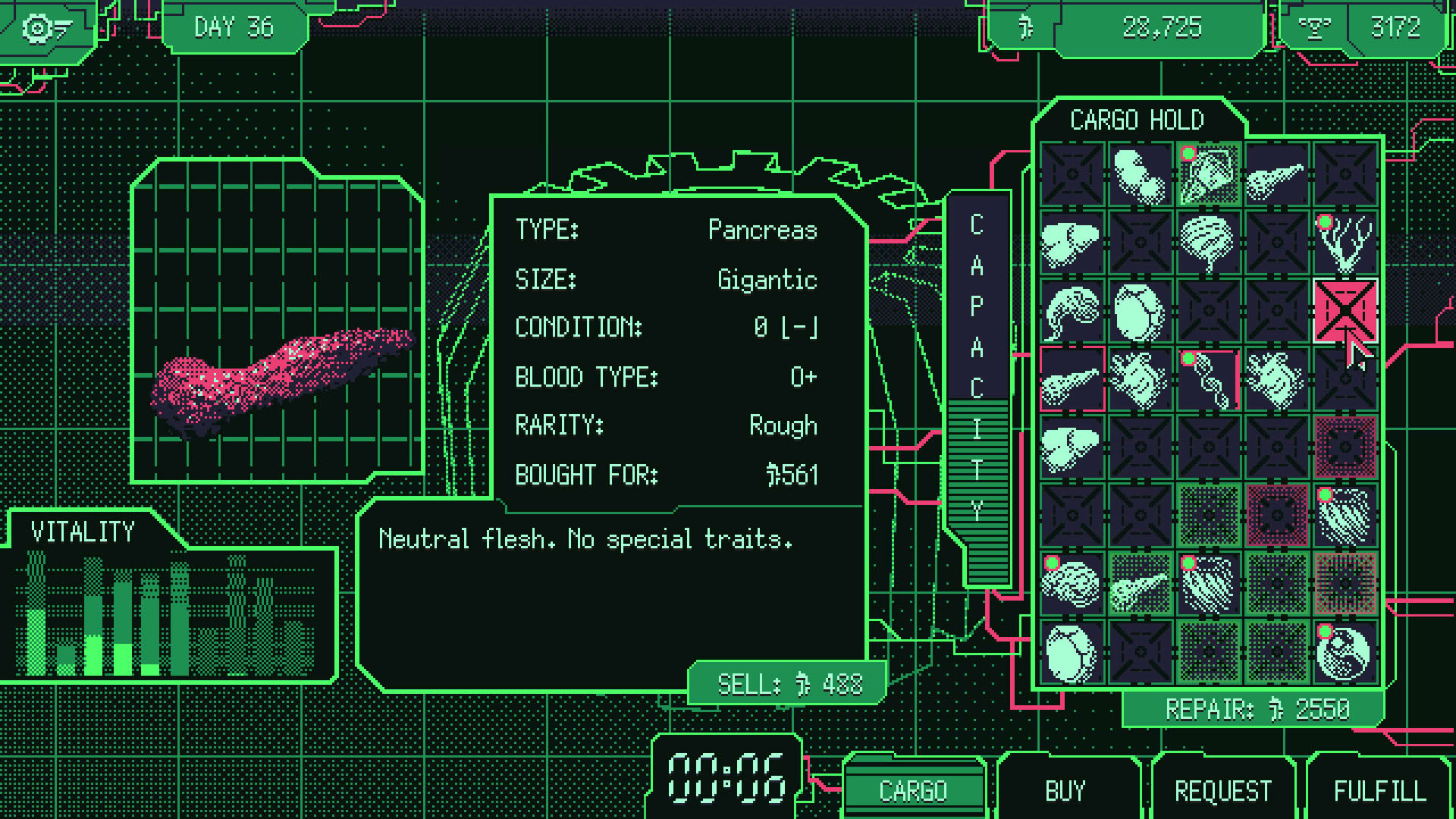 Screenshot for Space Warlord Organ Trading Simulator
