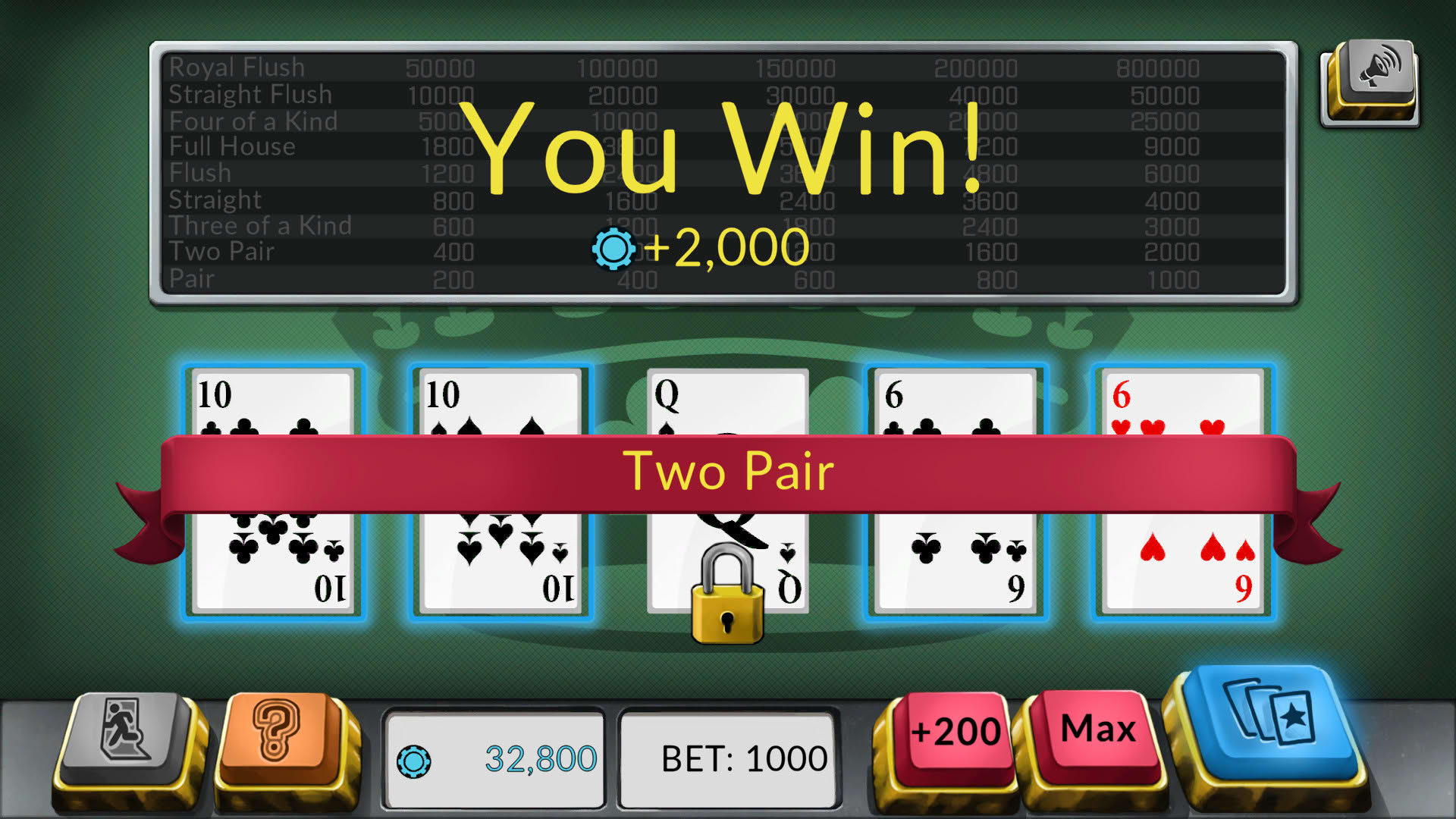 Screenshot for Four Kings: Video Poker
