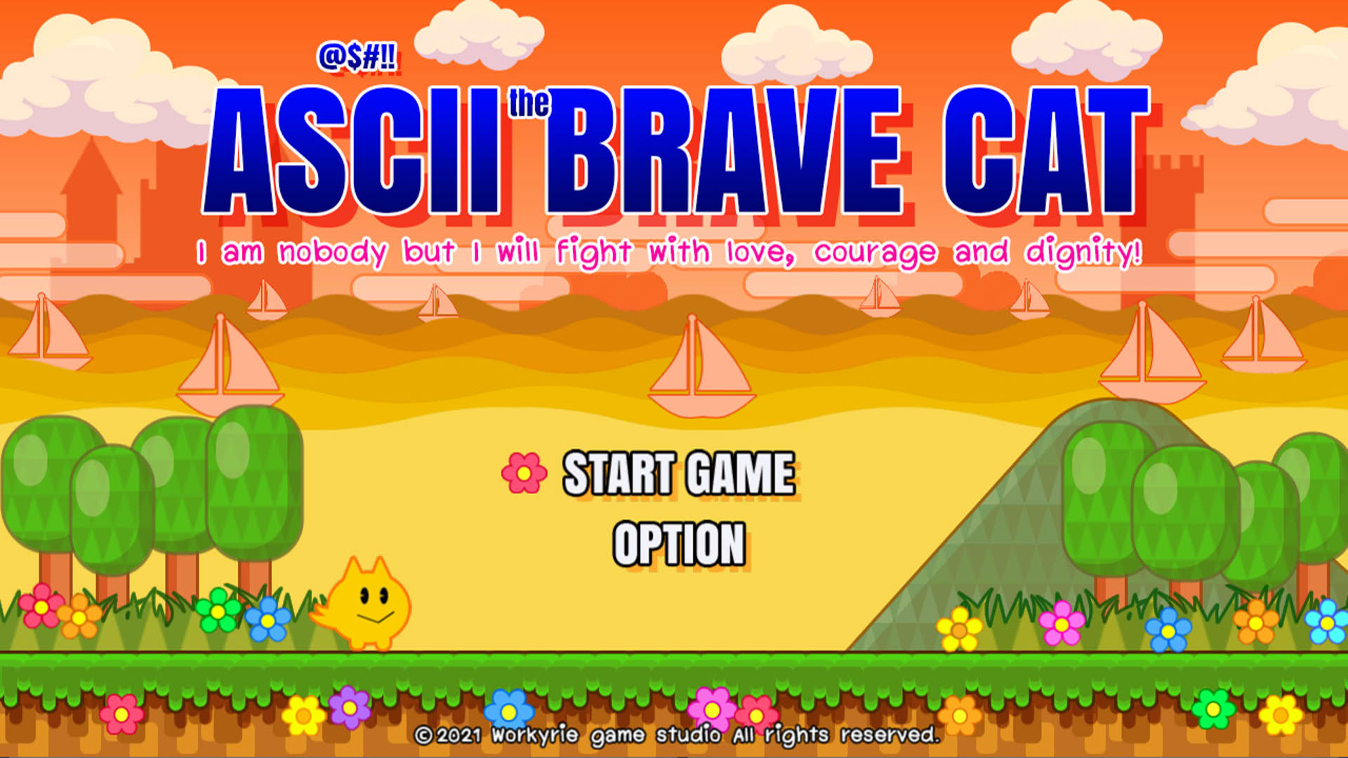 Screenshot for Ascii the Brave Cat