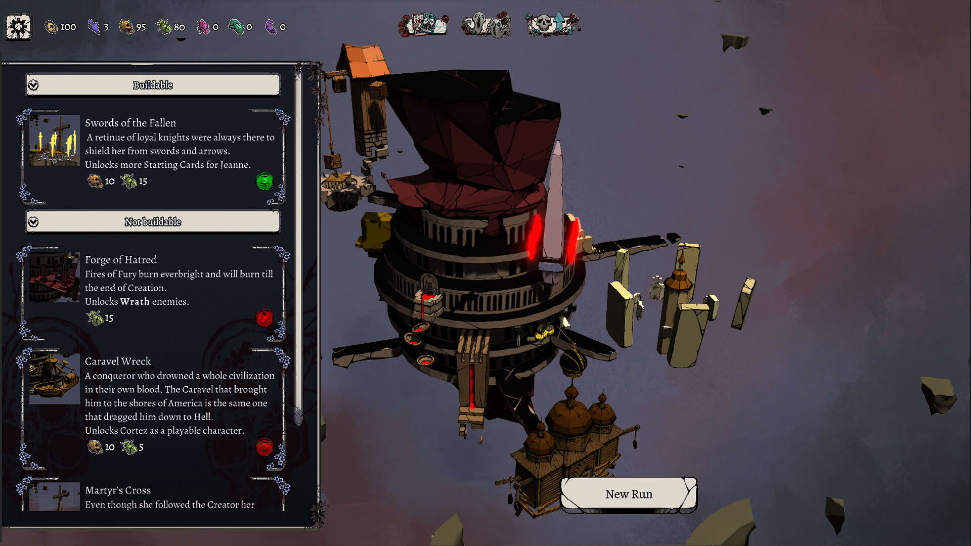 Screenshot for Nadir: A Grimdark Deckbuilder
