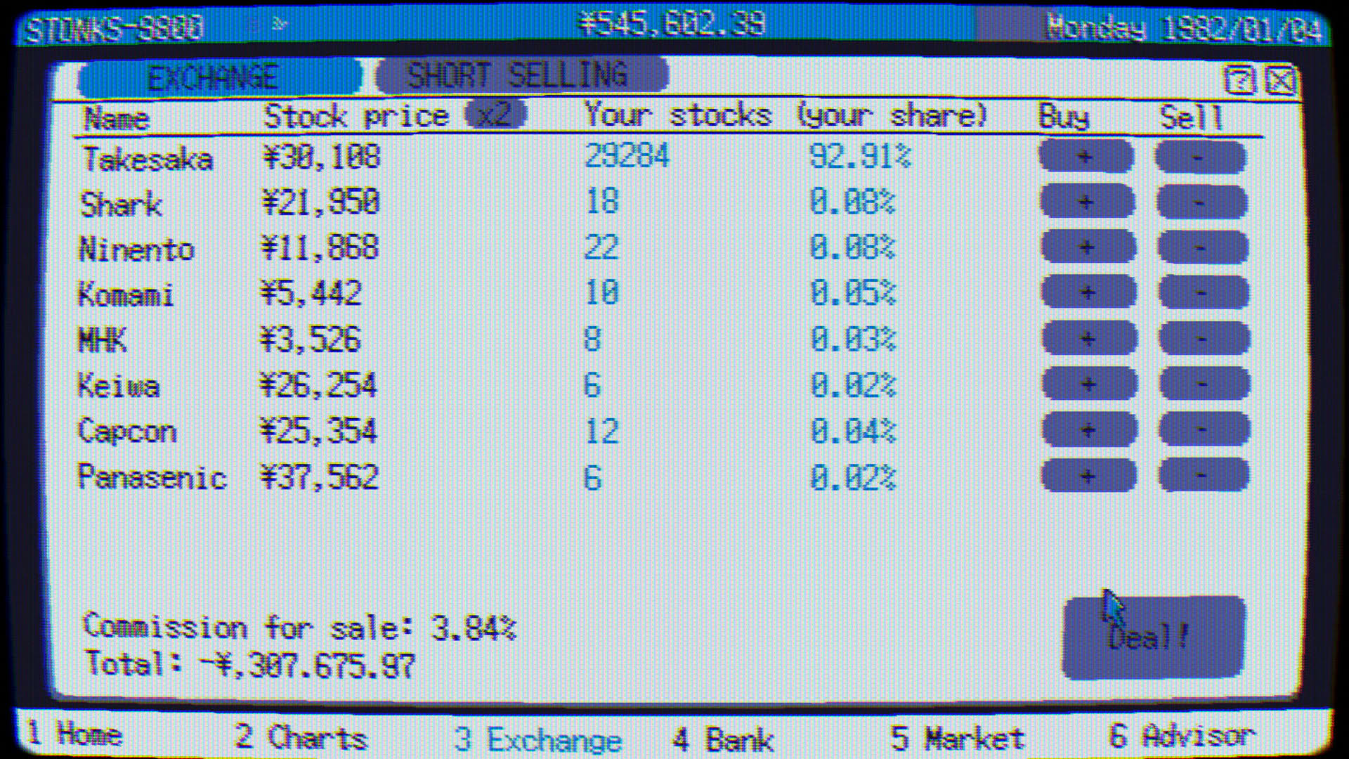 Screenshot for Stonks-9800: Stock Market Simulator