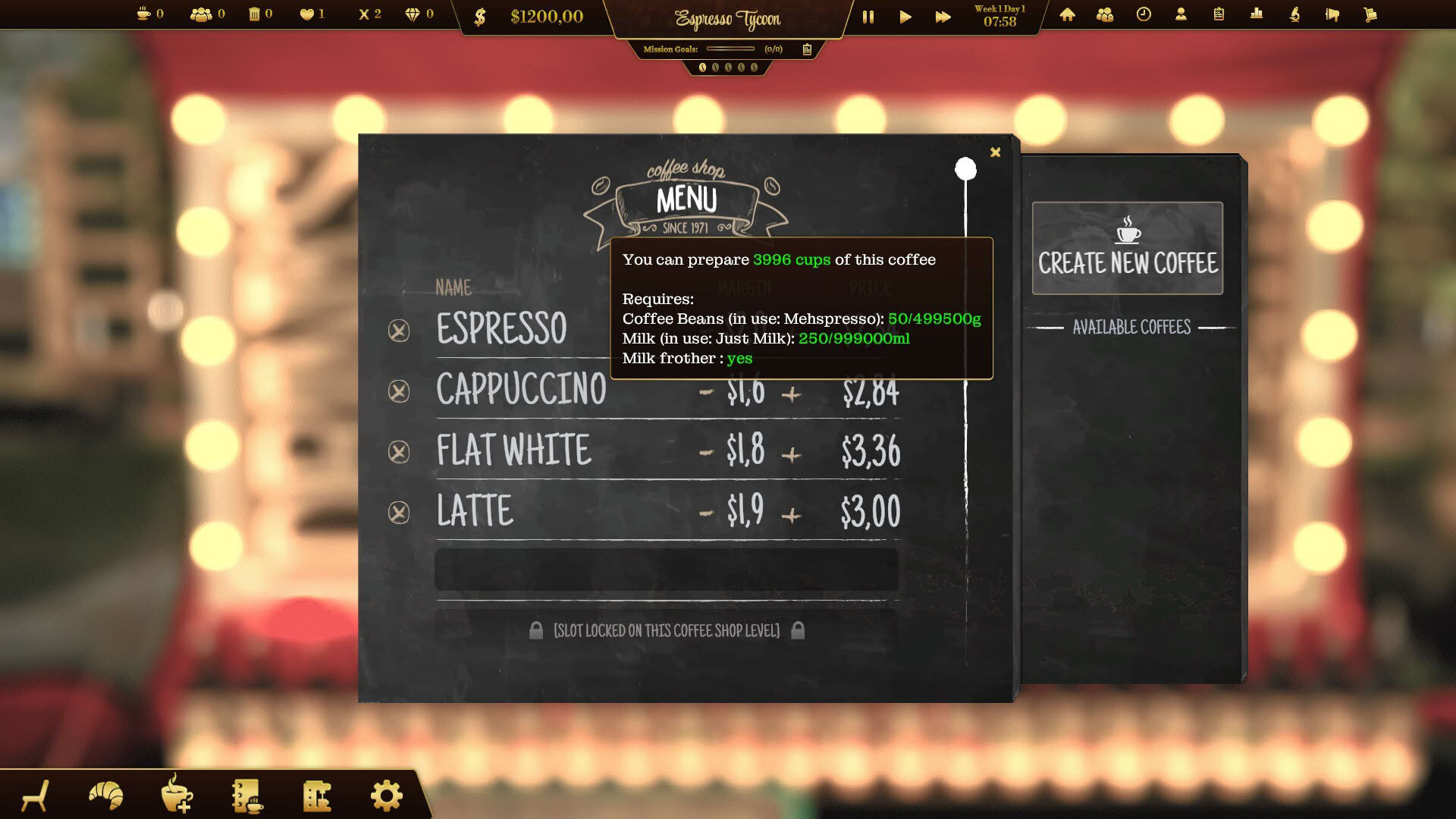 Screenshot for Espresso Tycoon