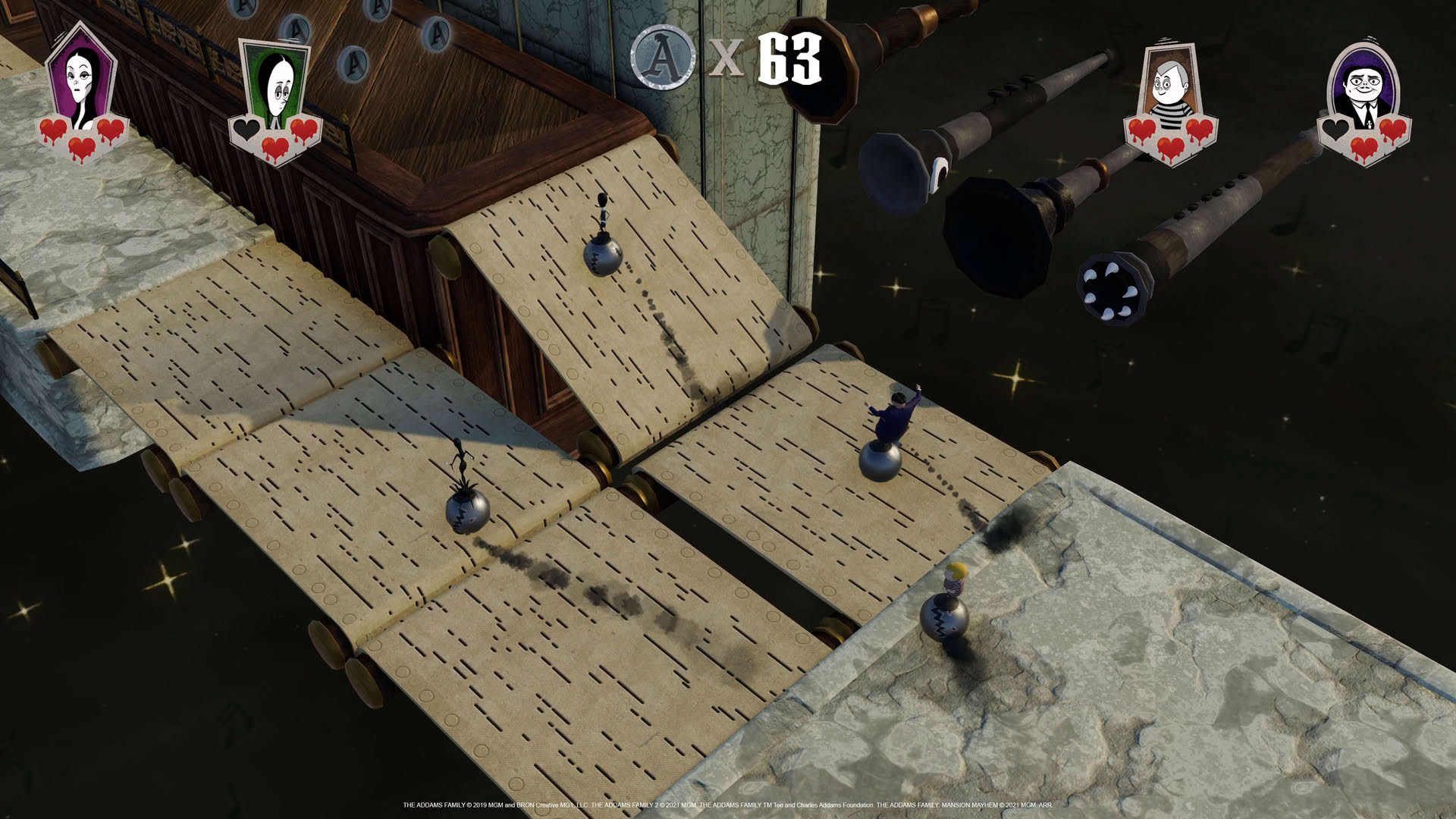 Screenshot for The Addams Family: Mansion Mayhem
