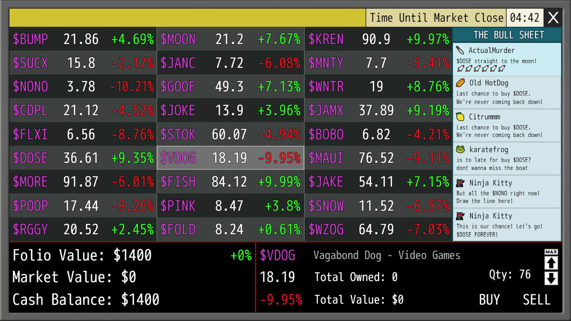 Screenshot for The Stonks Market