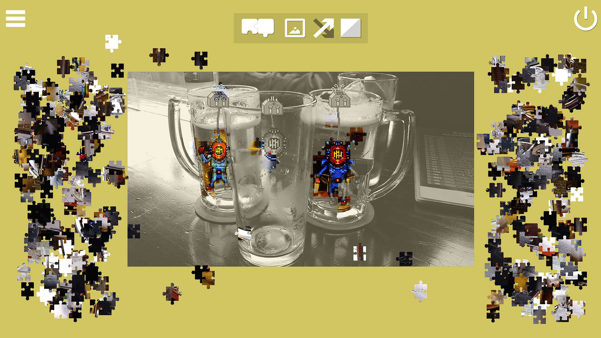 Screenshot for Invisible Services: Pixel Art Jigsaw Puzzle