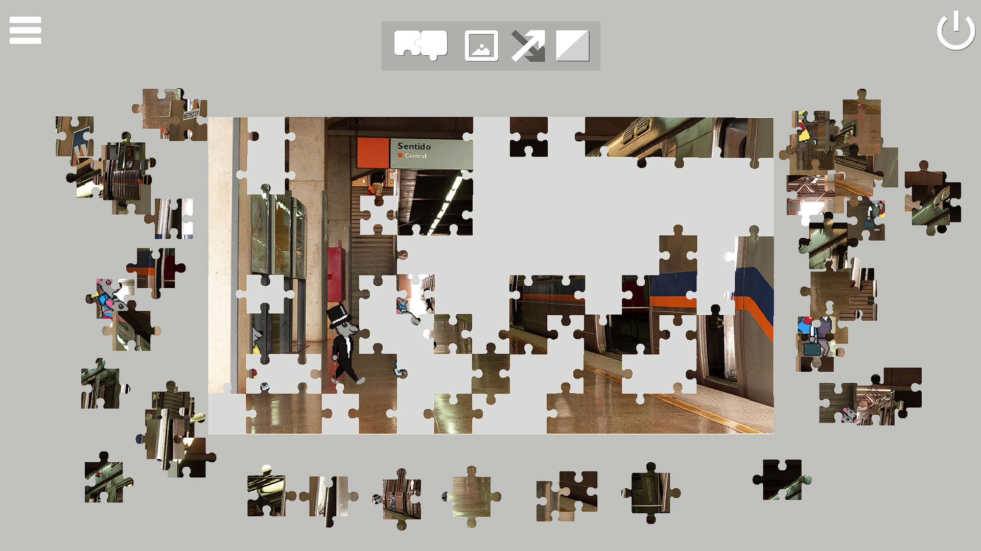 Screenshot for Invisible Services: Pixel Art Jigsaw Puzzle