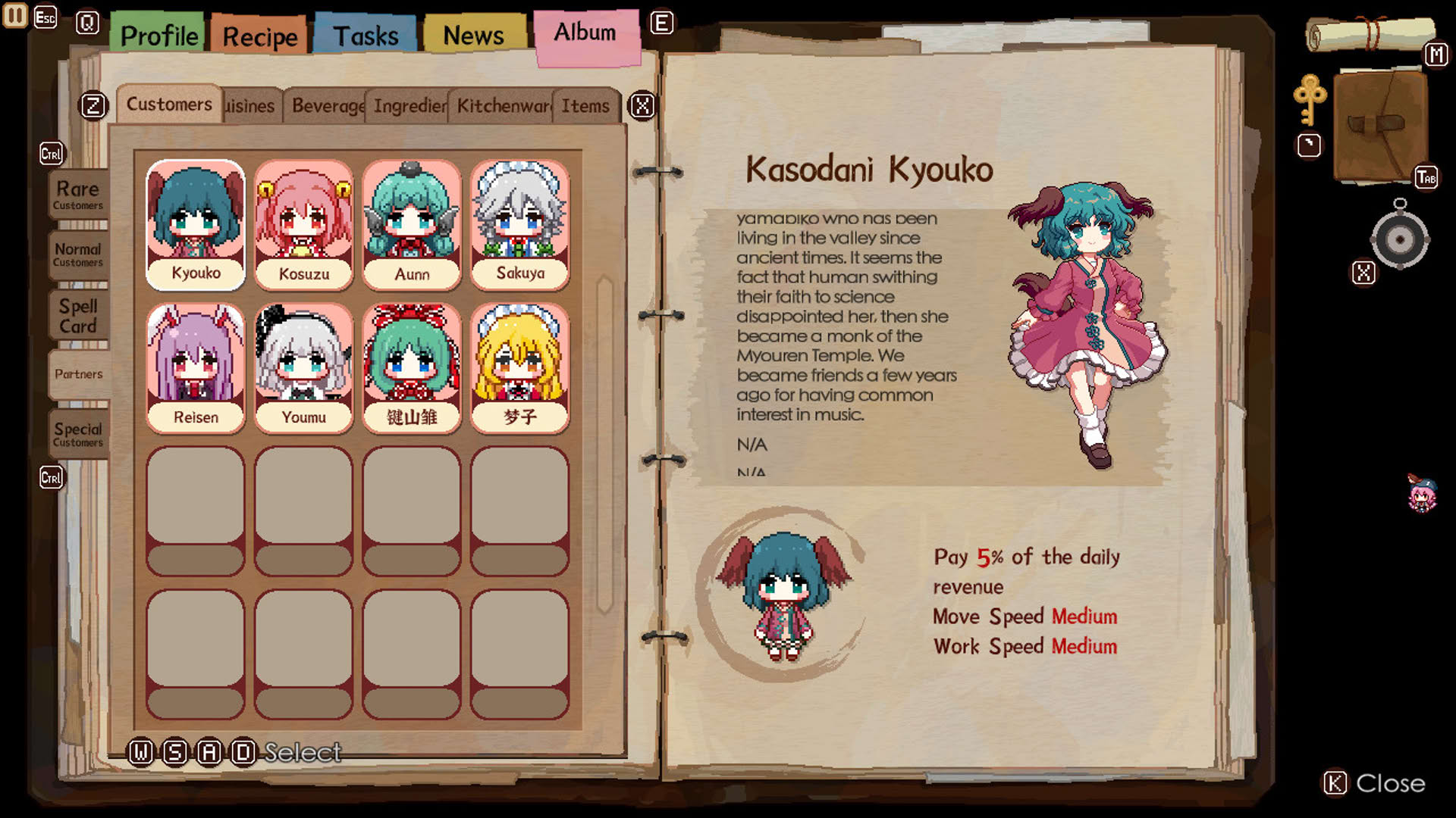 Screenshot for Touhou Mystia's Izakaya