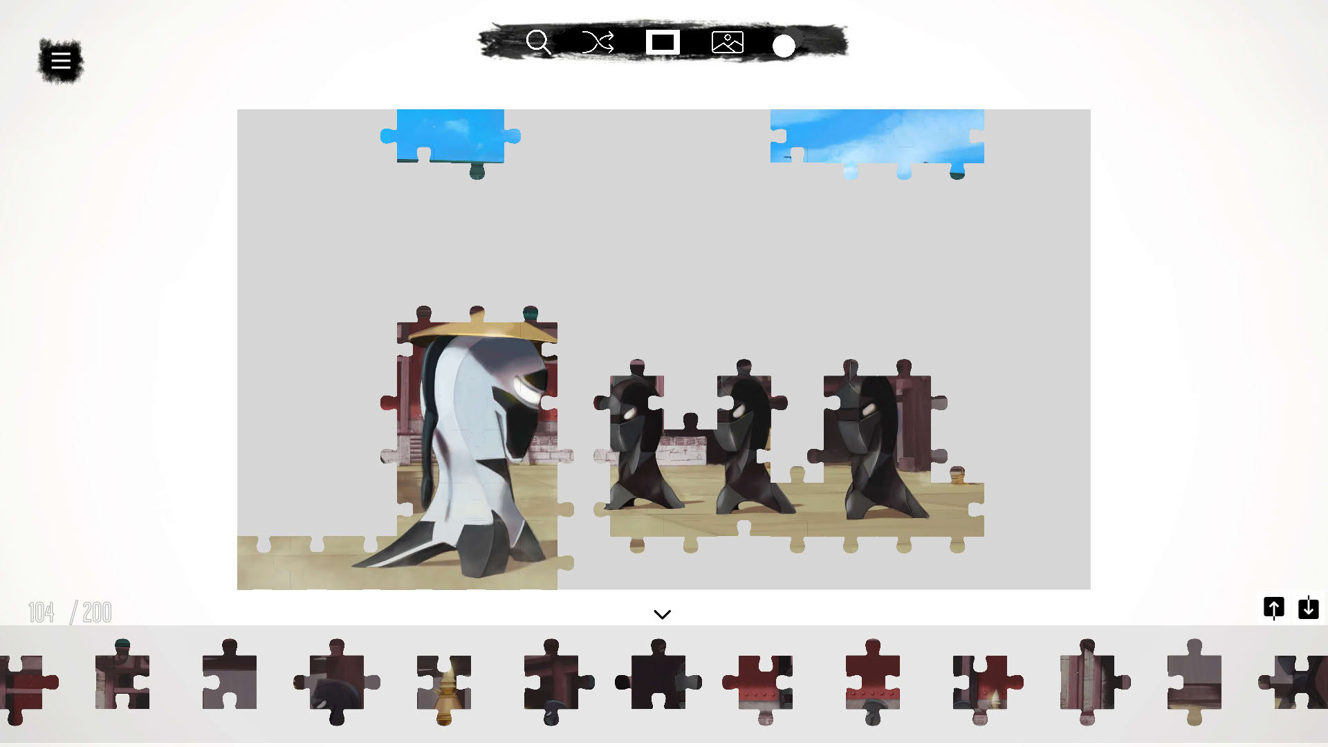 Screenshot for Shinobi's Way - a jigsaw chess tale