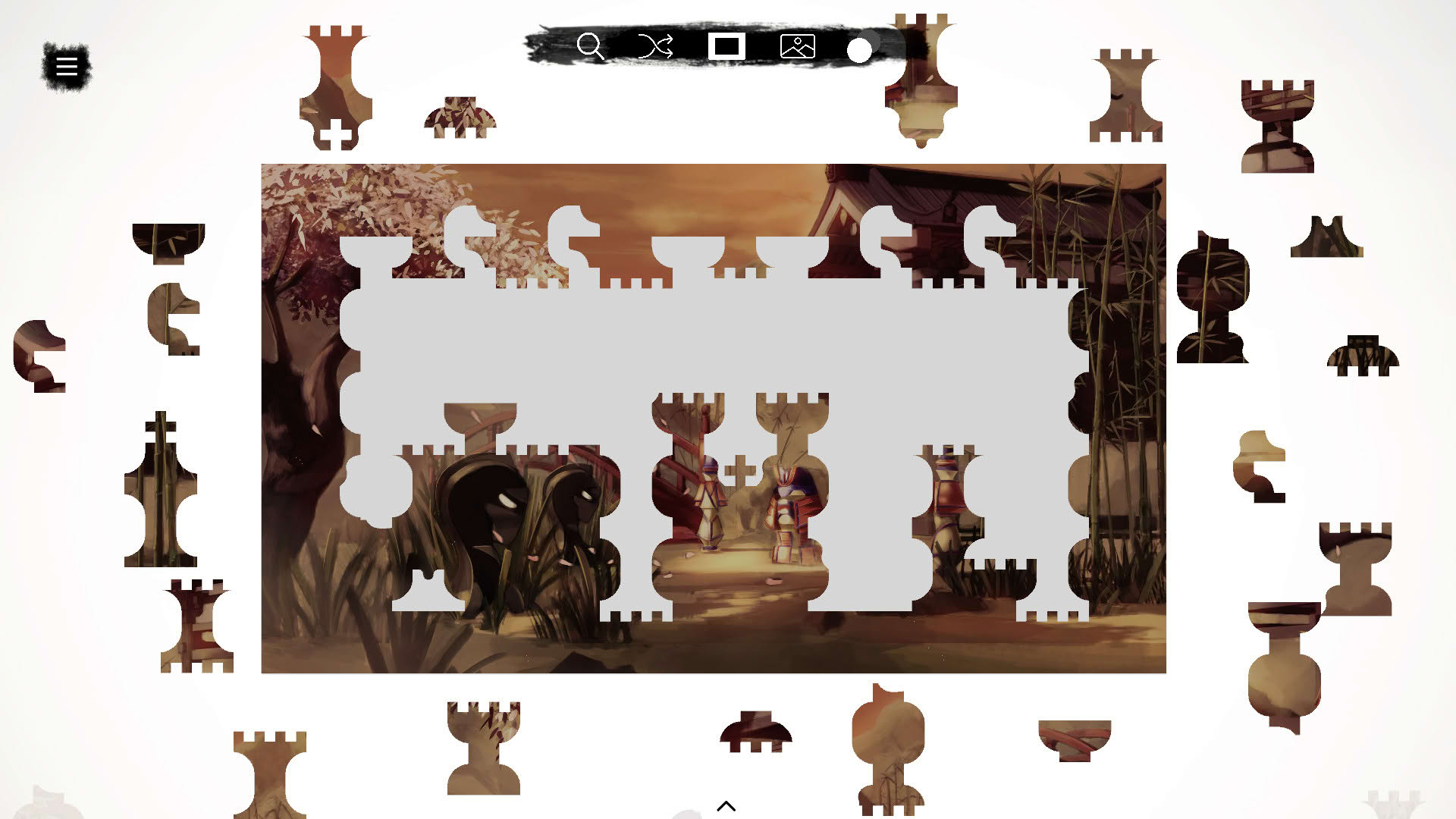 Screenshot for Shinobi's Way - a jigsaw chess tale
