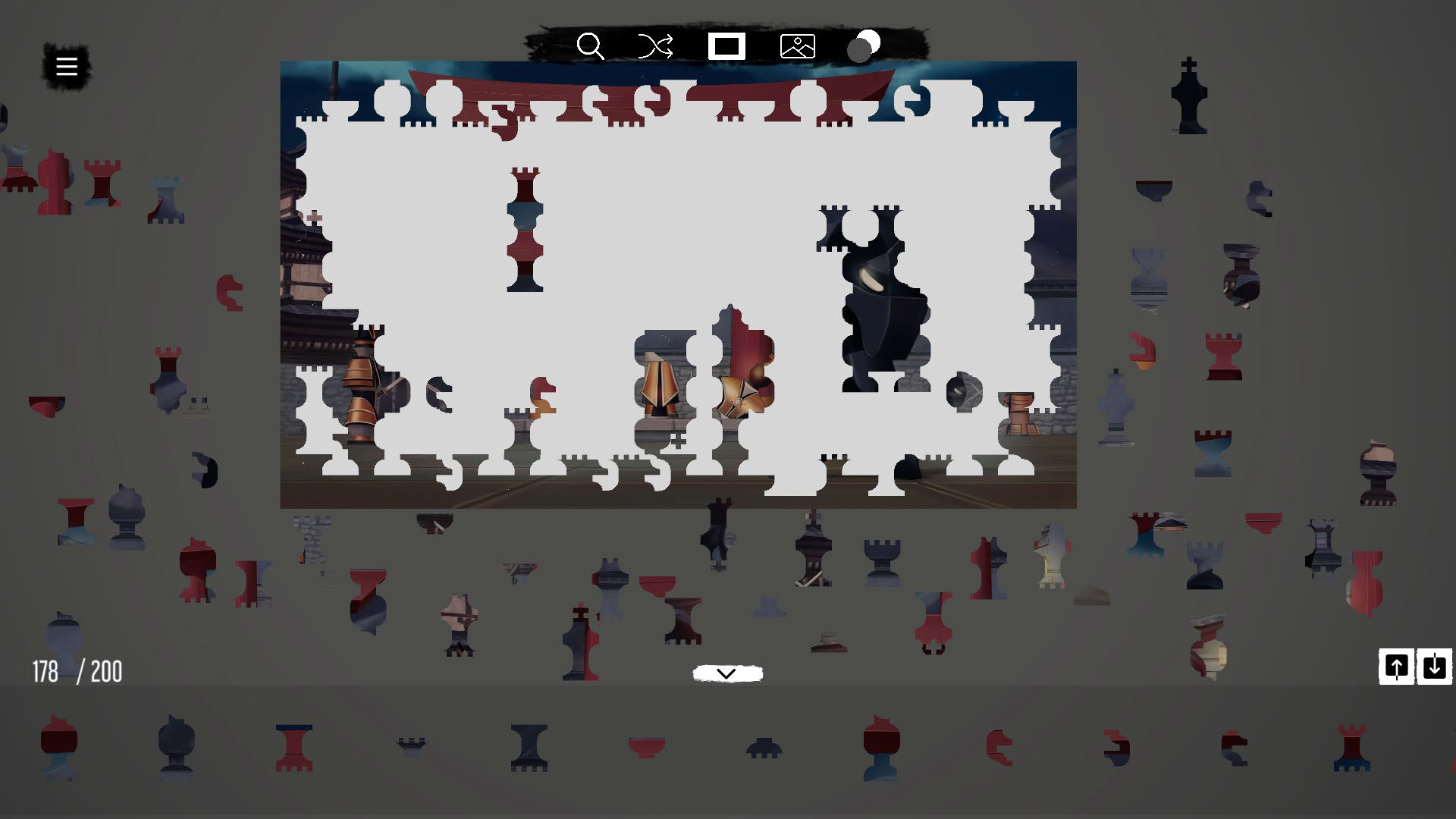 Screenshot for Shinobi's Way - a jigsaw chess tale