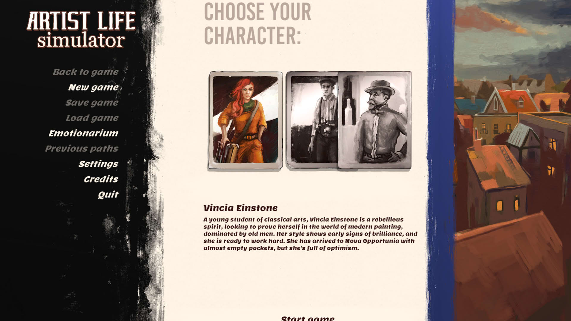 Screenshot for Artist Life Simulator
