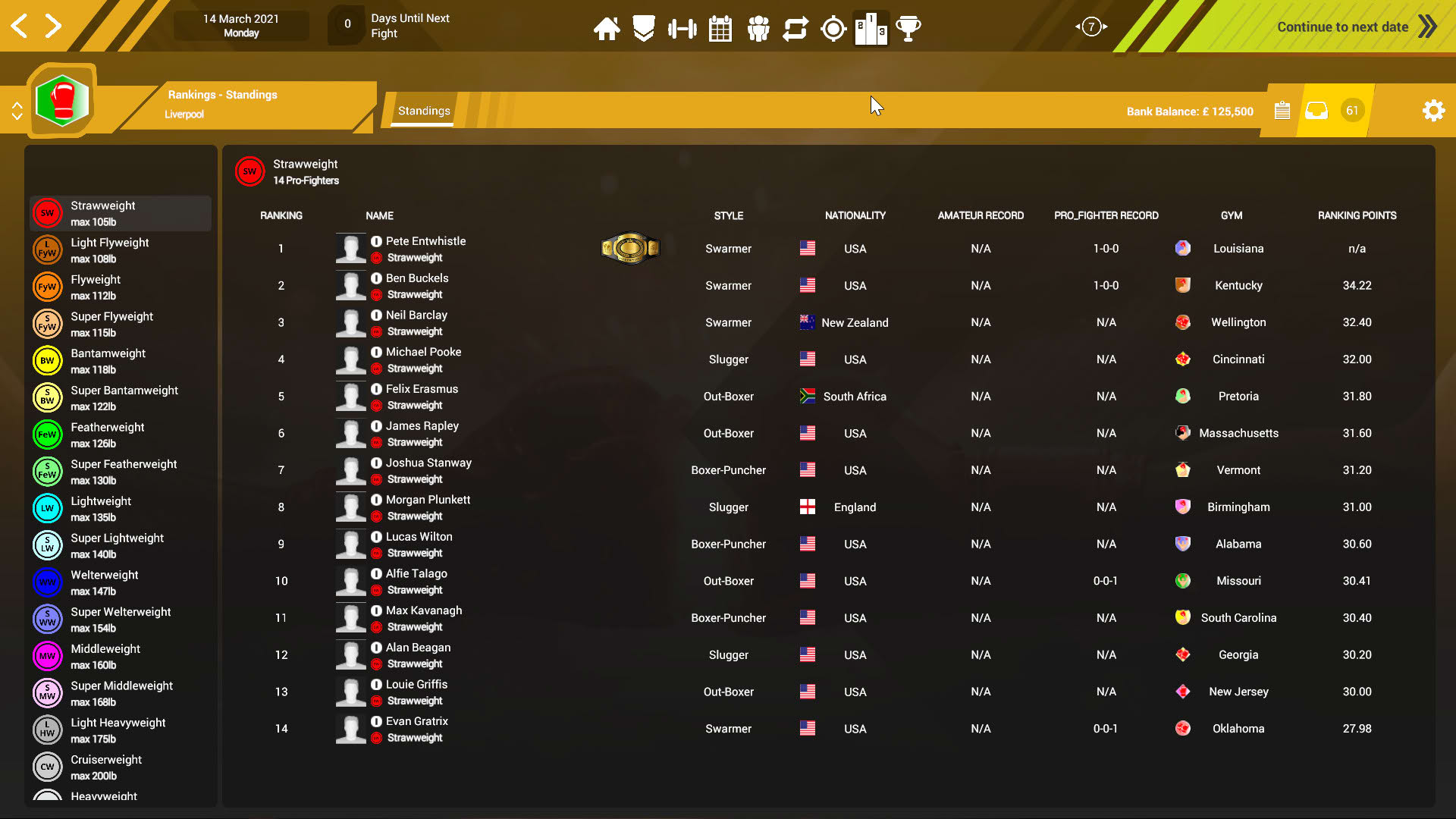 Screenshot for Boxing Club Manager
