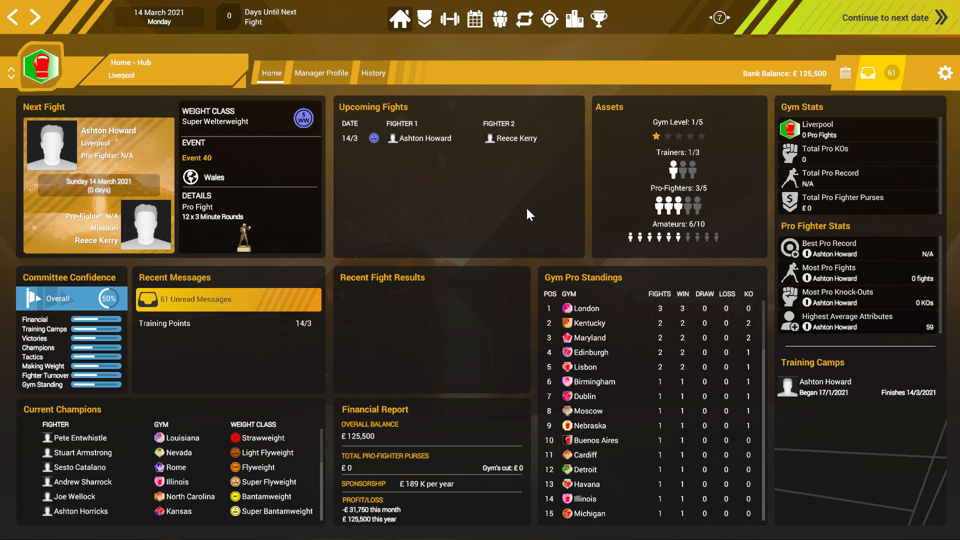 Screenshot for Boxing Club Manager