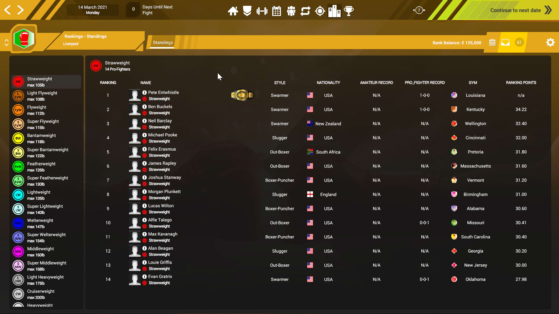 Screenshot for Boxing Club Manager
