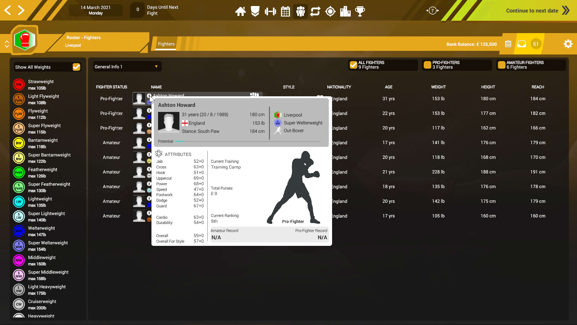 Screenshot for Boxing Club Manager