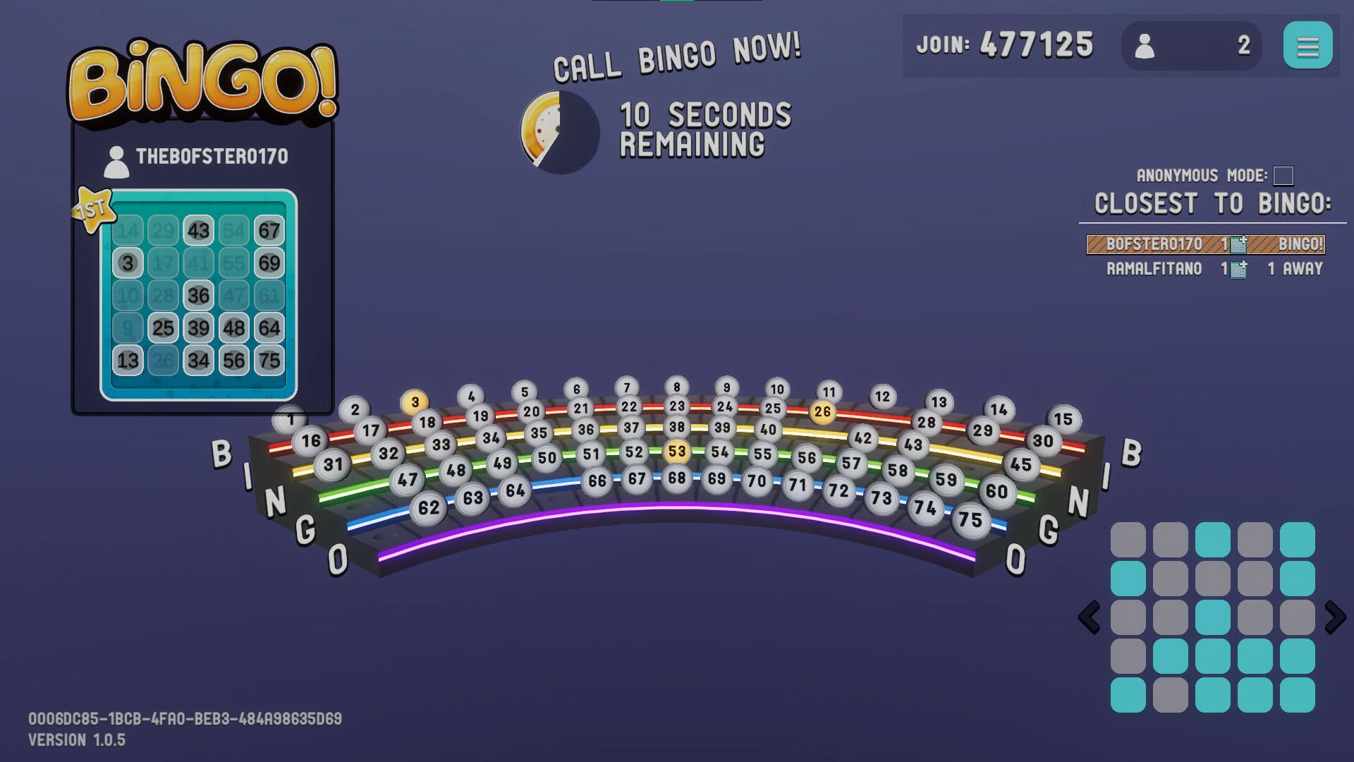 Screenshot for The Bingo Room