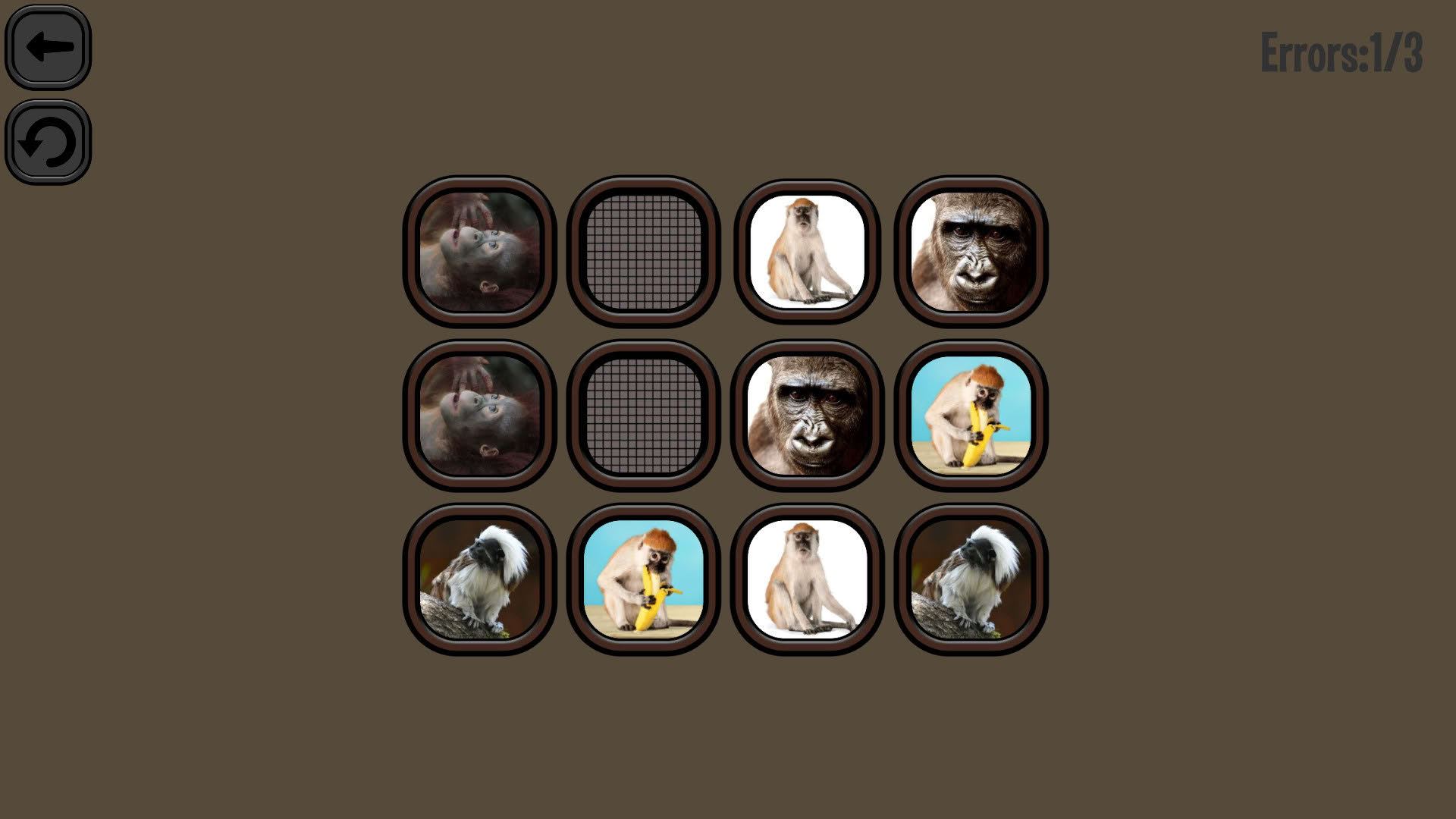 Screenshot for Animals Memory: Monkeys