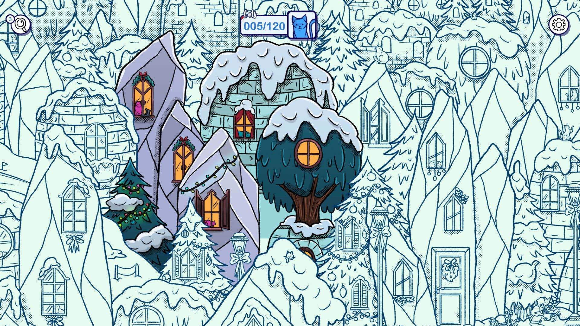Screenshot for Hidden Cats in Santa's Realm