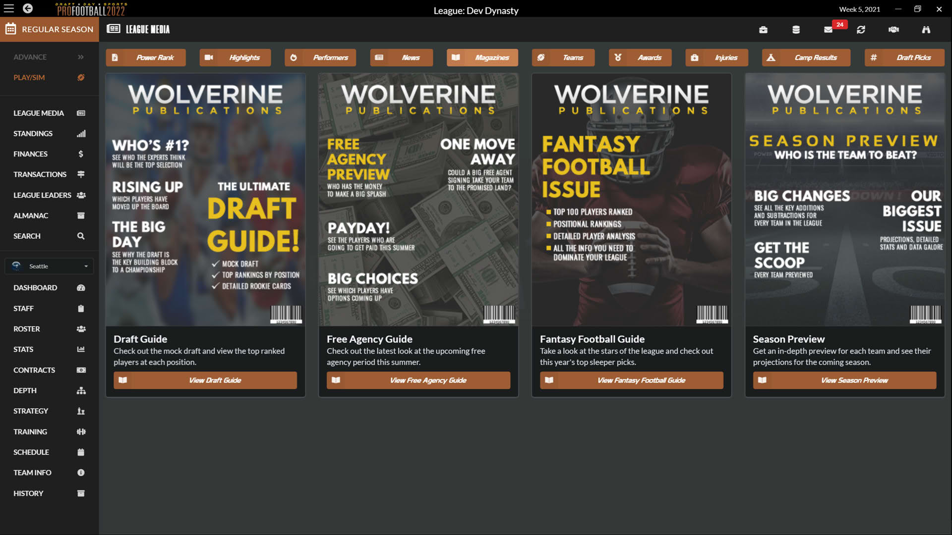Screenshot for Draft Day Sports: Pro Football 2022