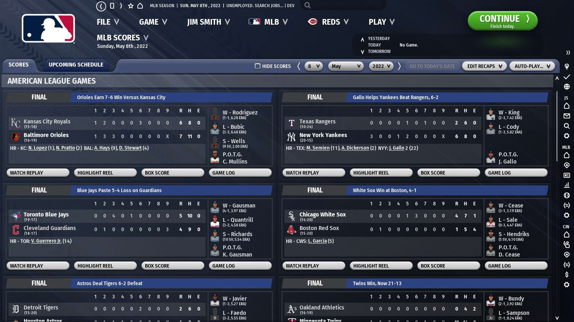 Screenshot for Out of the Park Baseball 23