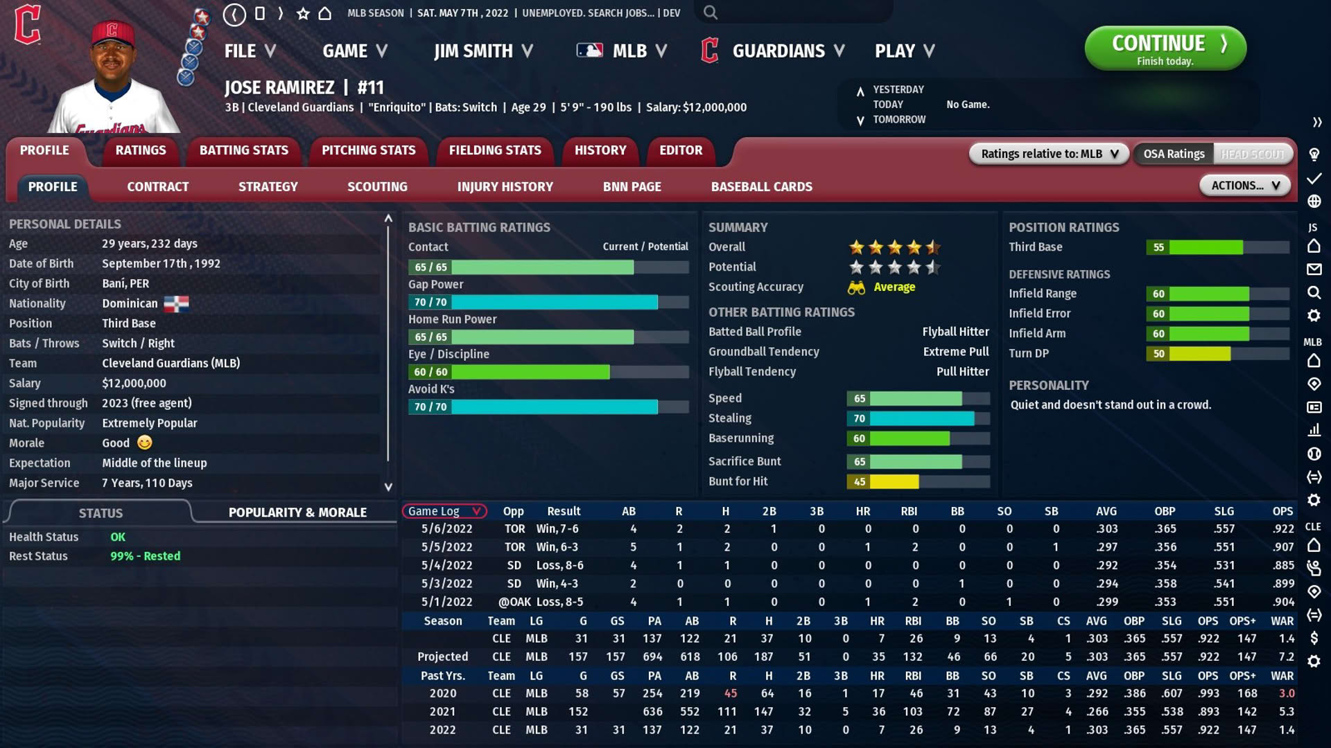 Screenshot for Out of the Park Baseball 23