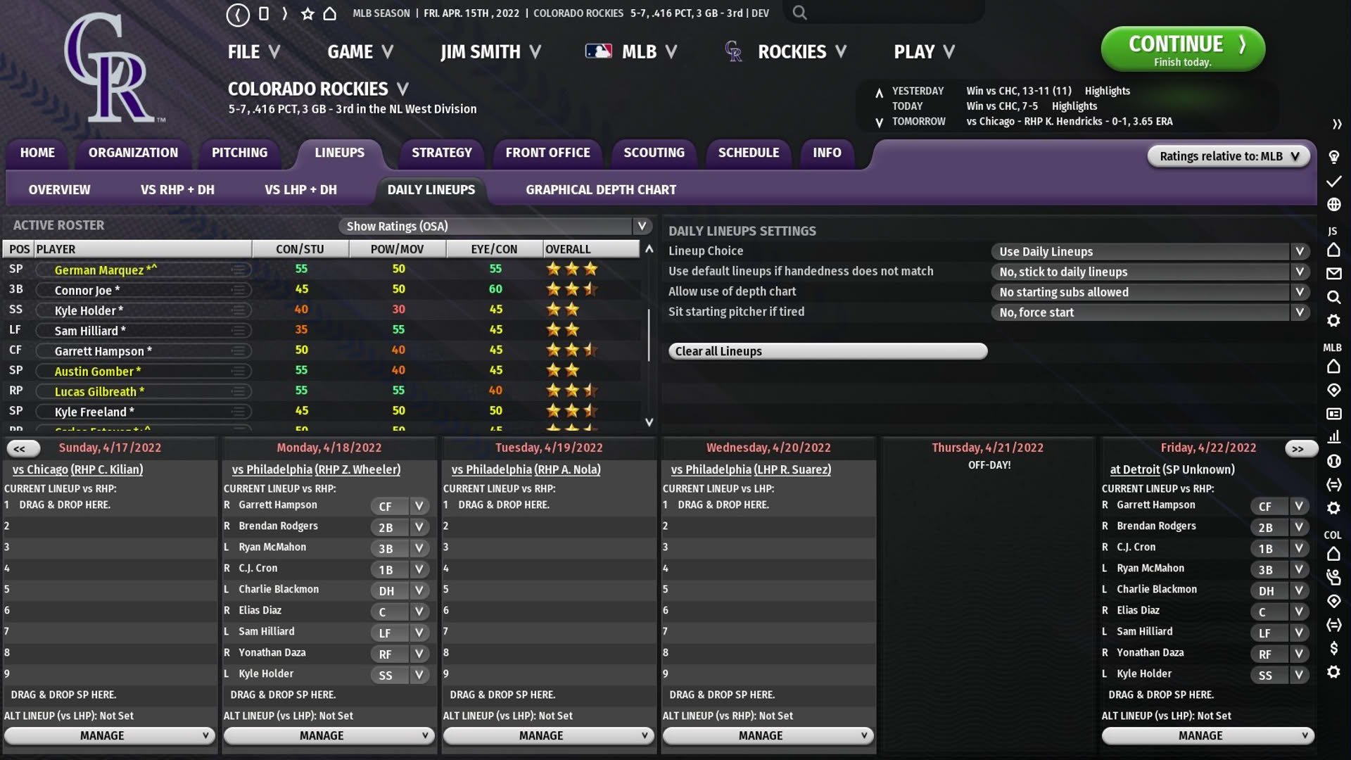Screenshot for Out of the Park Baseball 23