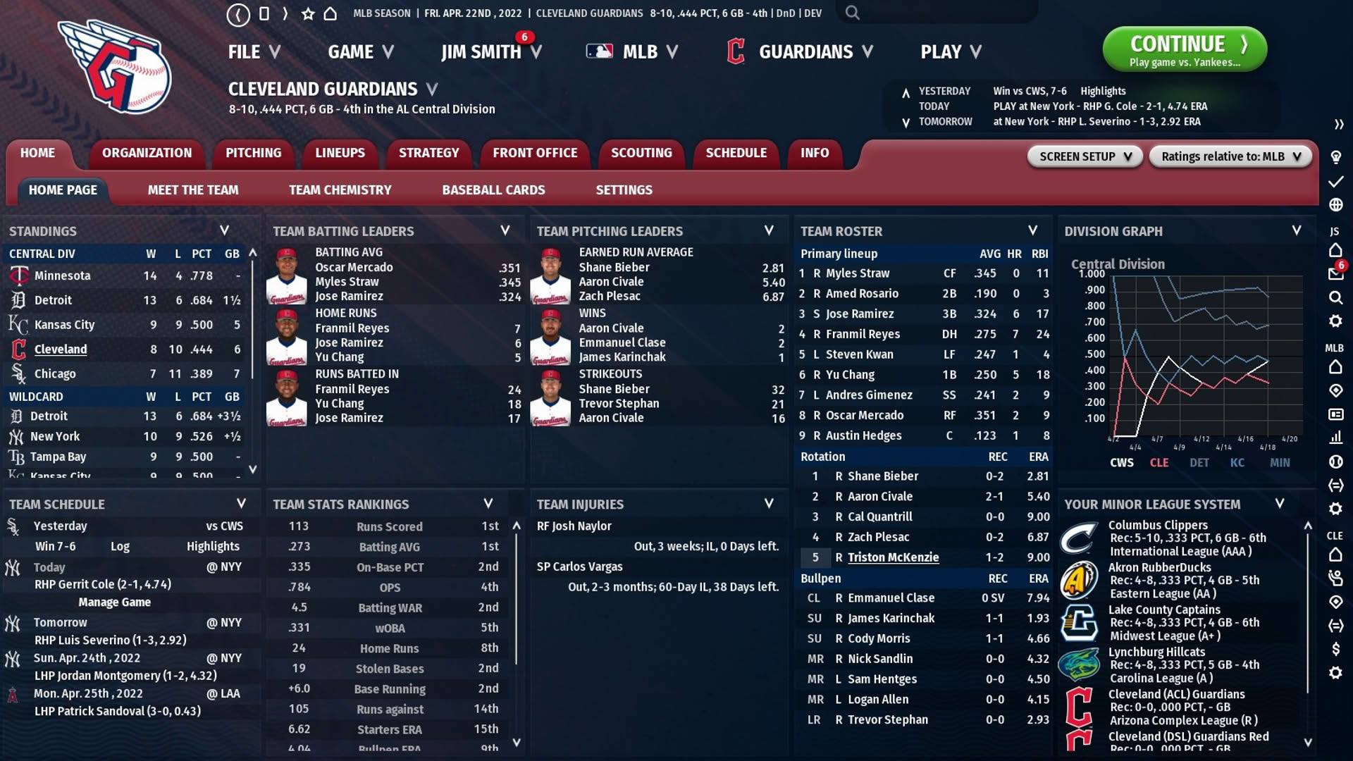 Screenshot for Out of the Park Baseball 23